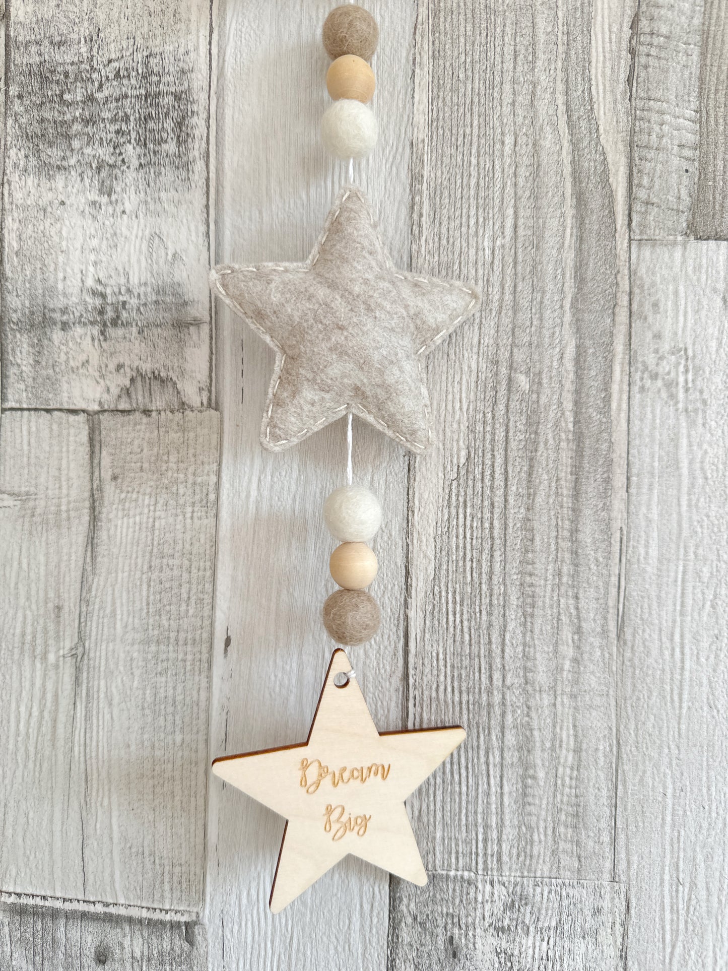 Bouclé Stars Hanging Decoration - 3 Stars - READY TO POST