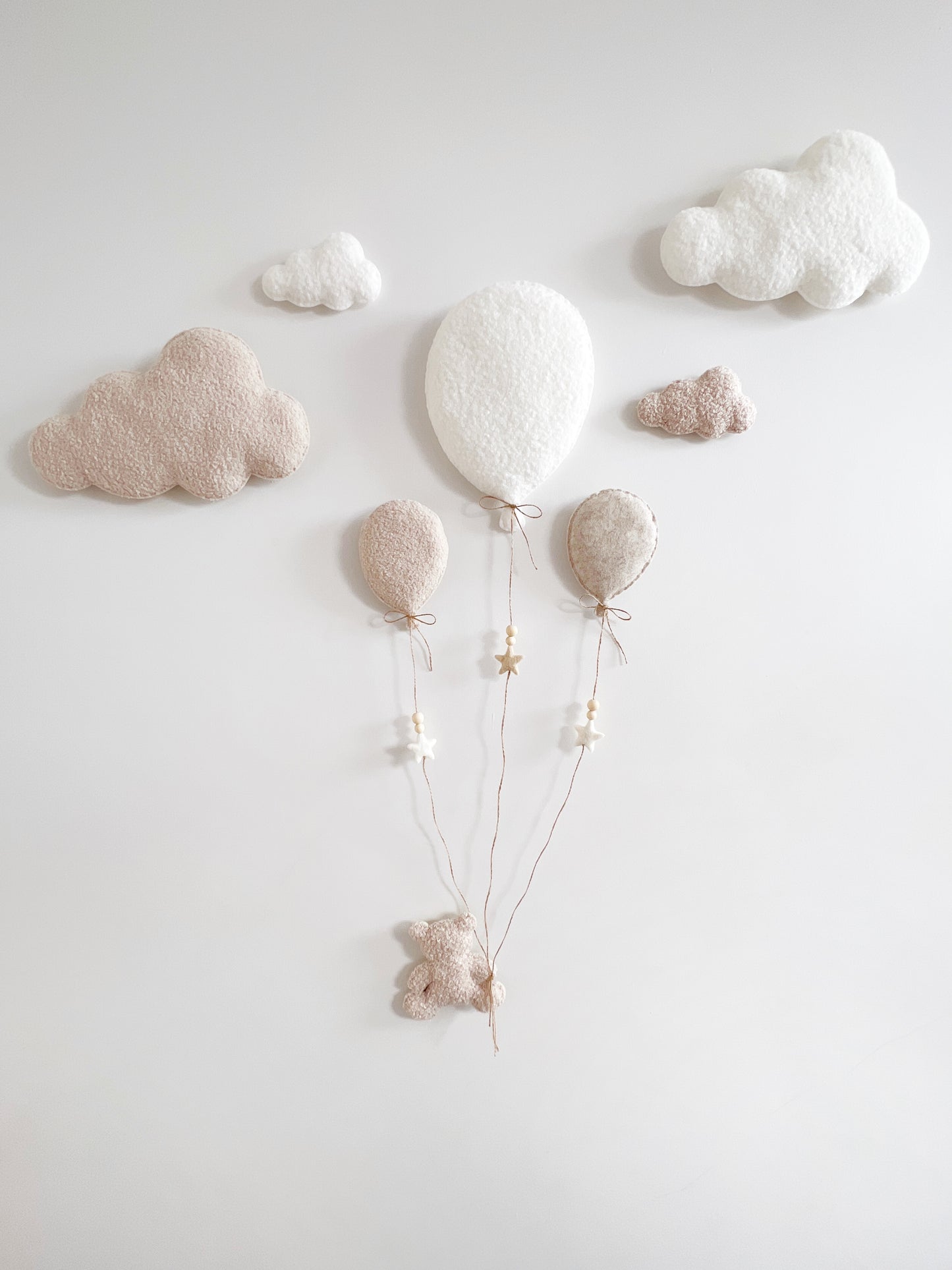 XL Individual Bouclé Cloud Wall Hanging Decoration