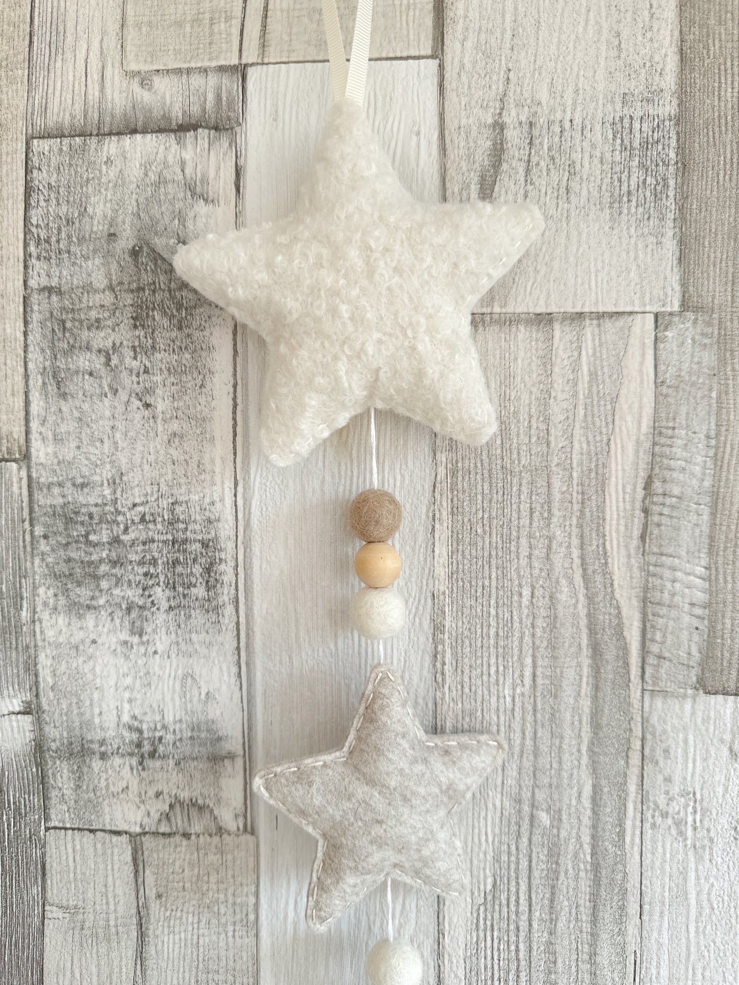 Bouclé Stars Hanging Decoration - 3 Stars - READY TO POST