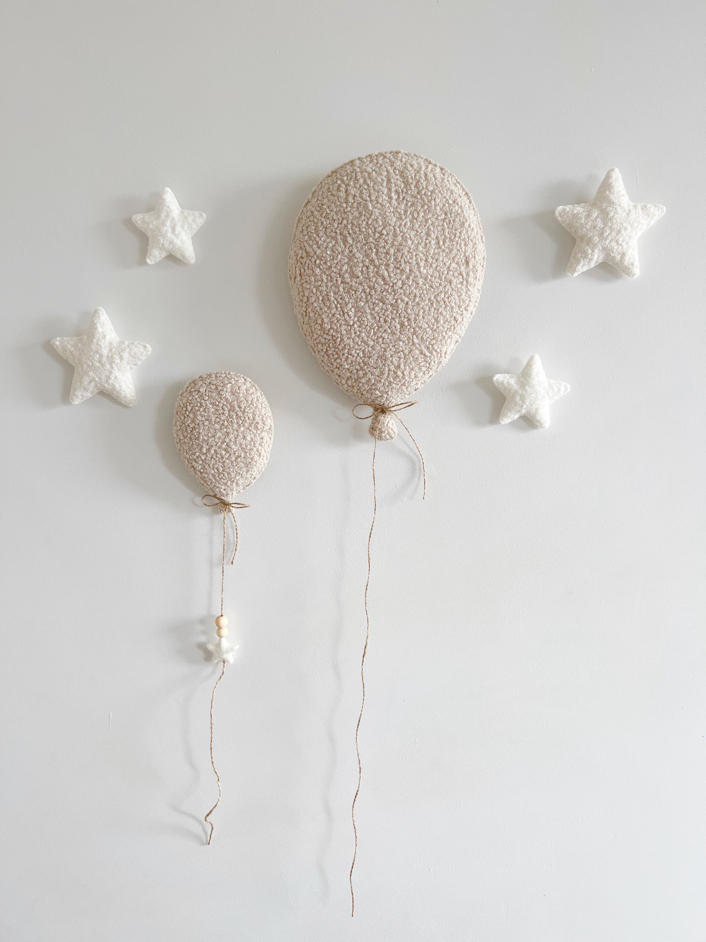 Individual Bouclé Stars Wall Hanging Decoration (2 sizes)