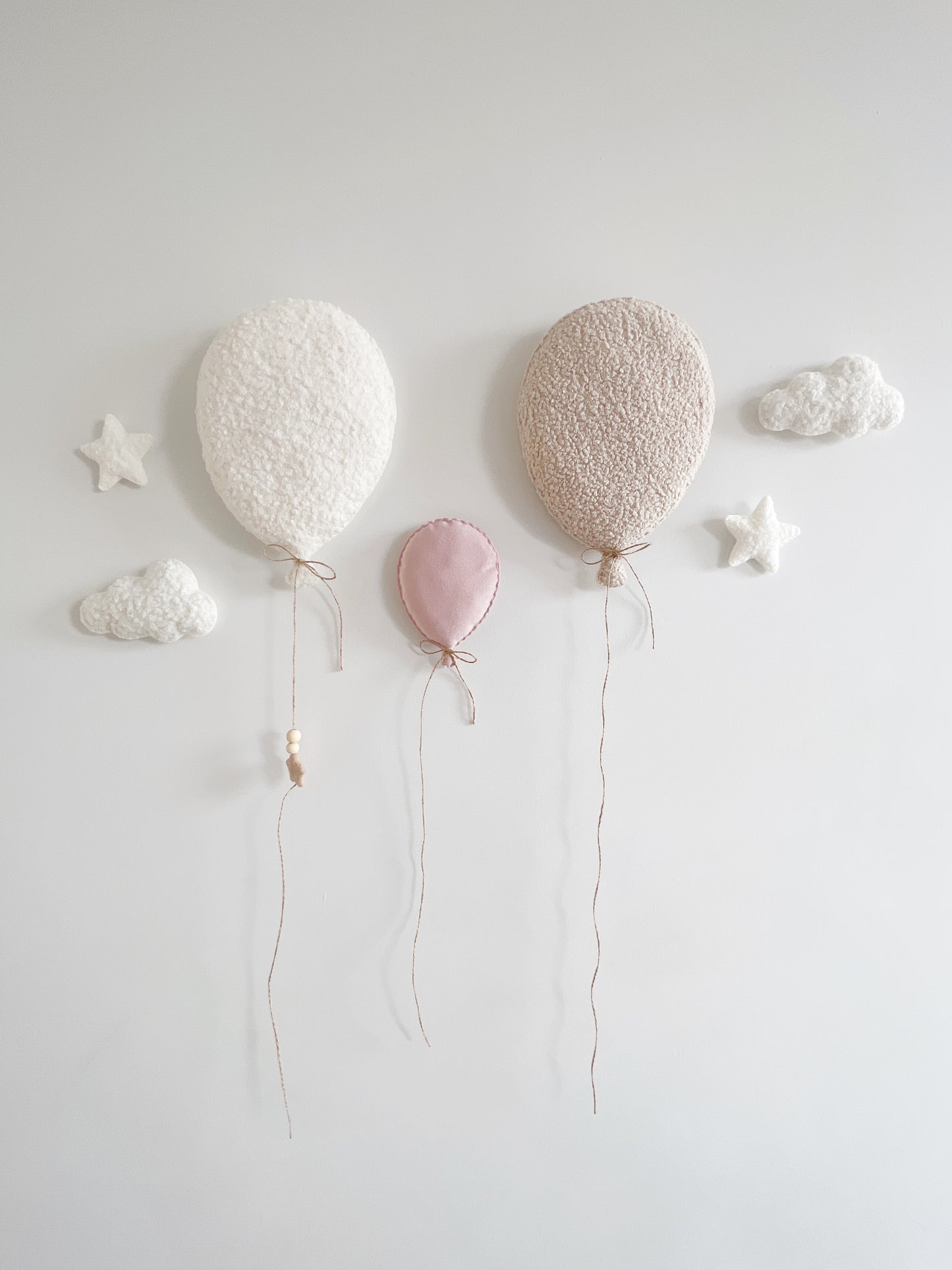 Individual Bouclé Stars Wall Hanging Decoration (2 sizes)