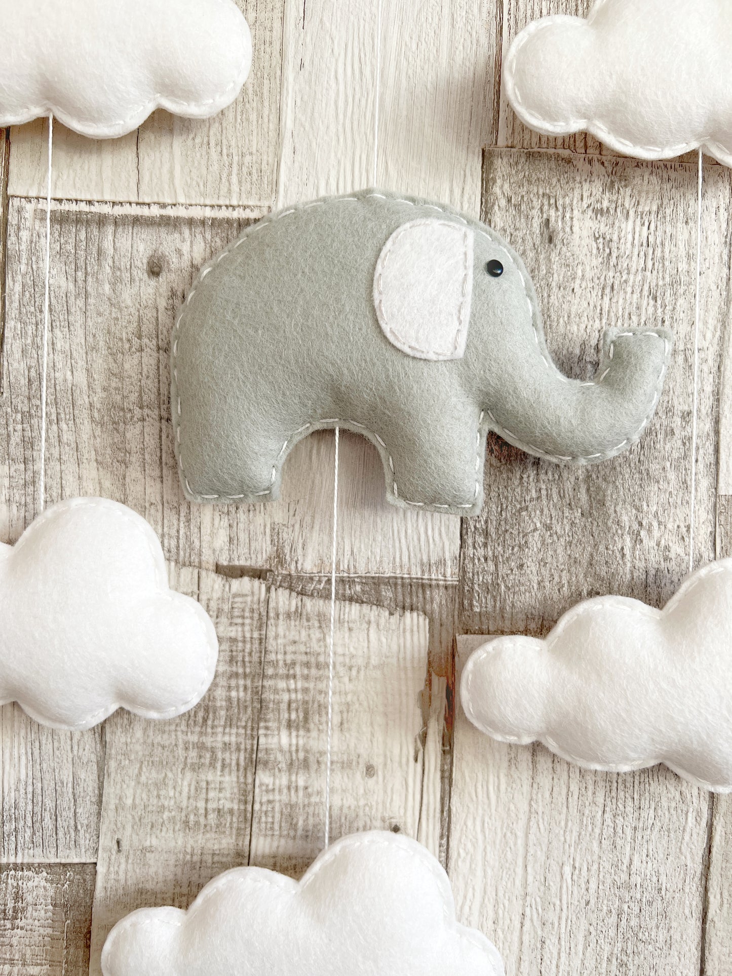 Dream Big Little One Elephant & Clouds Wall Mobile, Elephant Theme Nursery, Cloud Theme Nursery, Elephant Nursery Decor, Nursery Wall Art, Cloud Theme Nursery, Grey & White Nursery Decor, Neutral Nursery Decor, White Cloud Theme Nursery, Baby Mobile, Nursery Mobile, Baby Room Decoration, Elephant Nursery Mobile