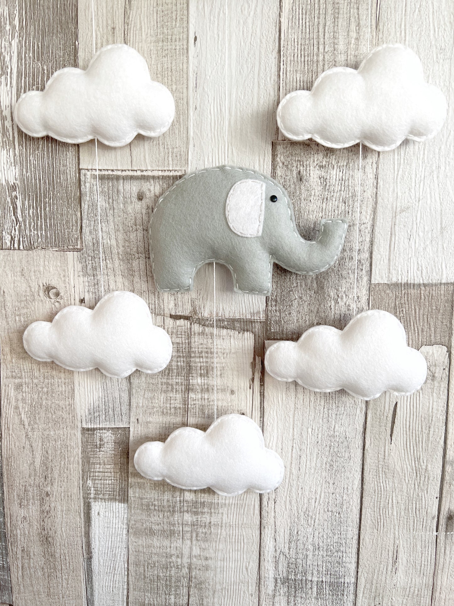 Dream Big Little One Elephant & Clouds Wall Mobile, Elephant Theme Nursery, Cloud Theme Nursery, Elephant Nursery Decor, Nursery Wall Art, Cloud Theme Nursery, Grey & White Nursery Decor, Neutral Nursery Decor, White Cloud Theme Nursery, Baby Mobile, Nursery Mobile, Baby Room Decoration, Elephant Nursery Mobile