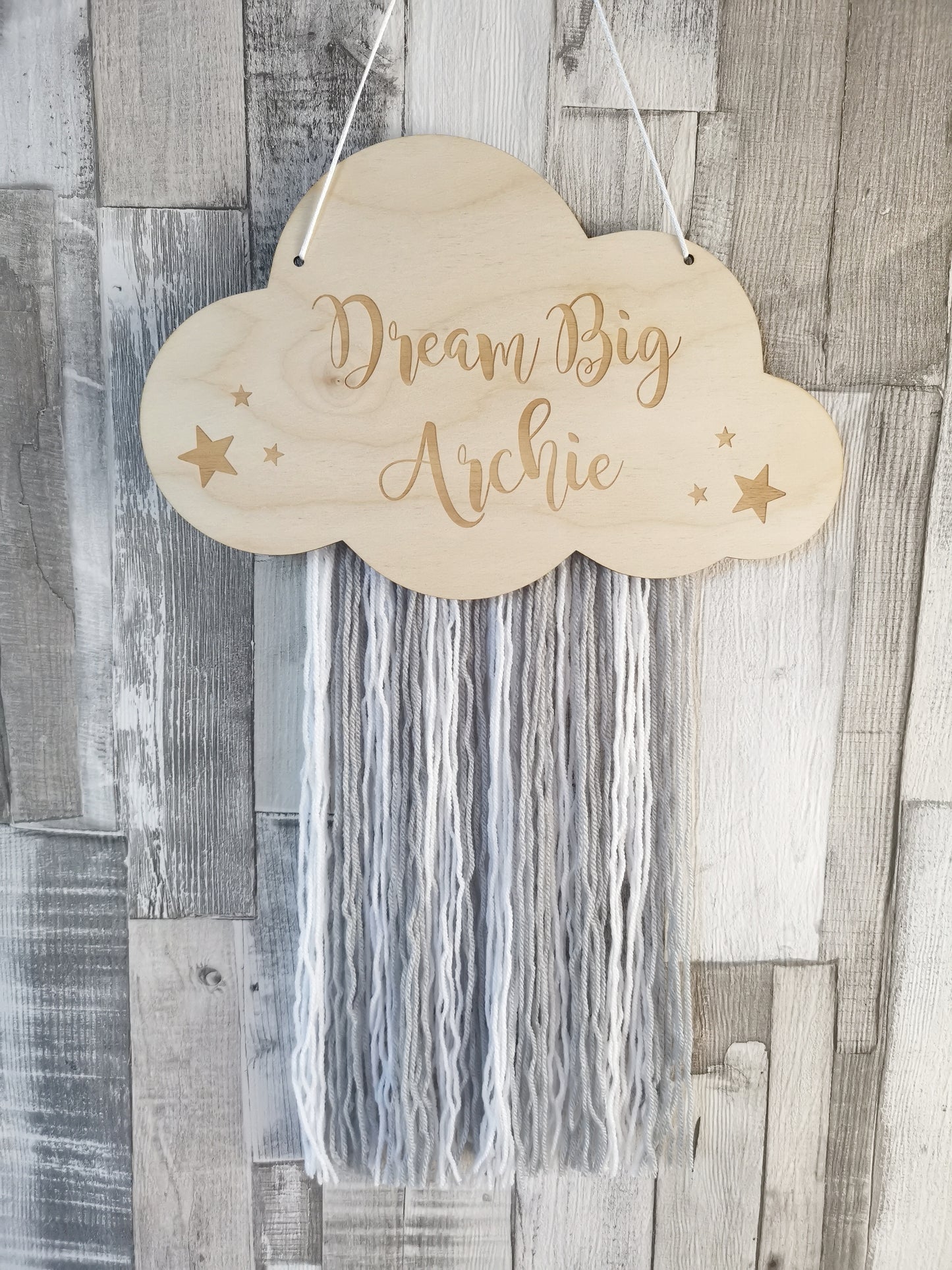 Personalised Dream Big Cloud Wall Hanger