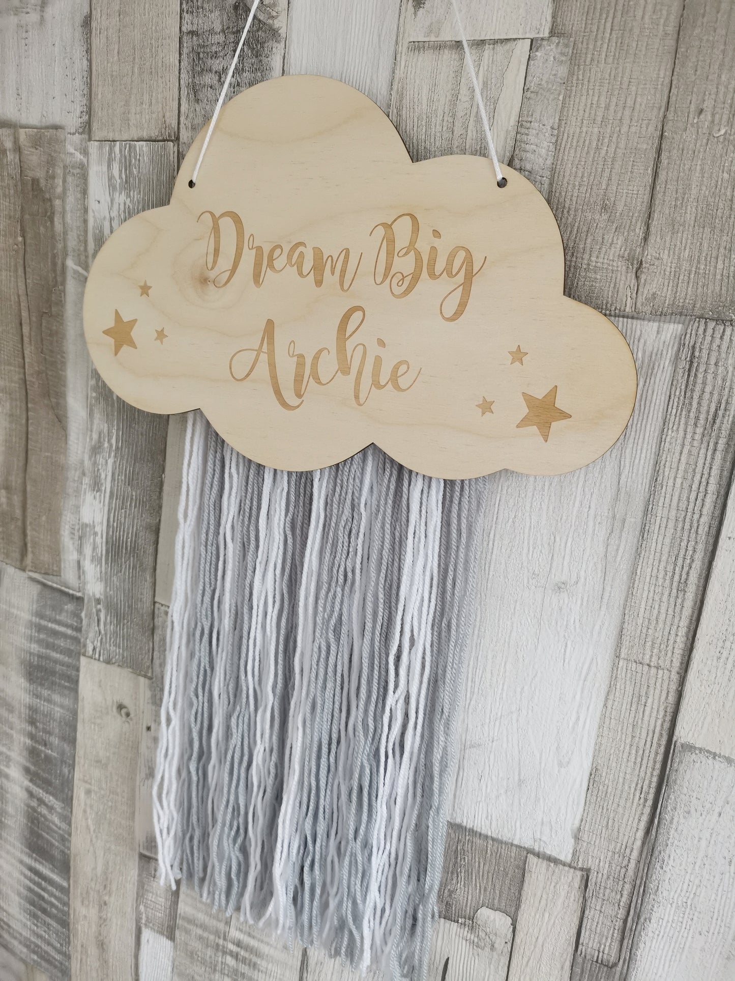 Personalised Dream Big Cloud Wall Hanger