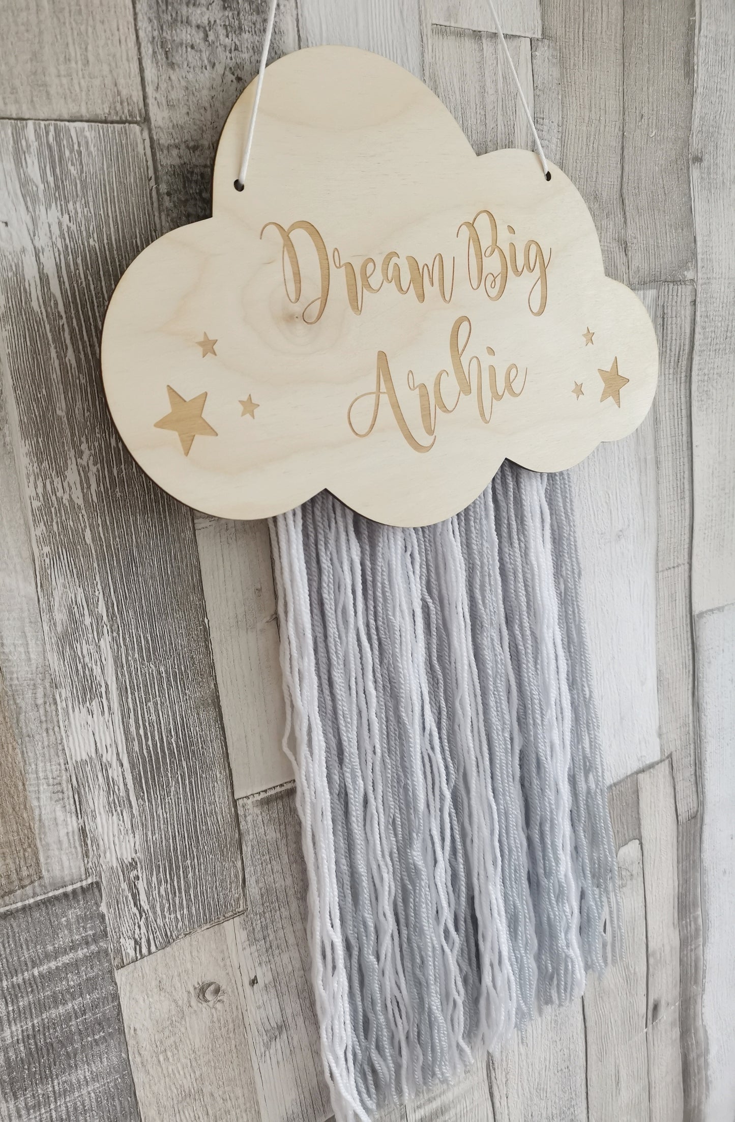 Personalised Dream Big Cloud Wall Hanger
