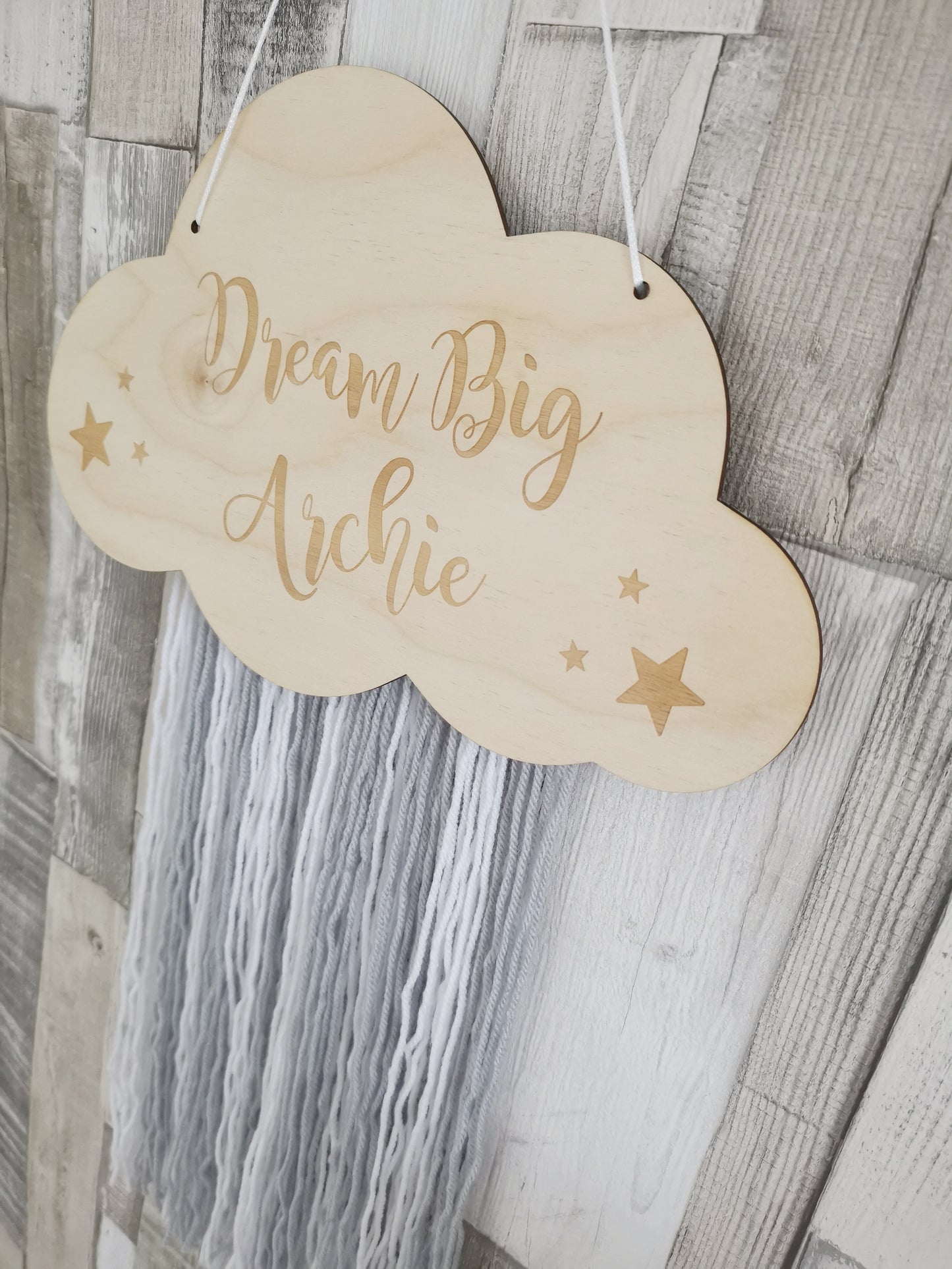 Personalised Dream Big Cloud Wall Hanger