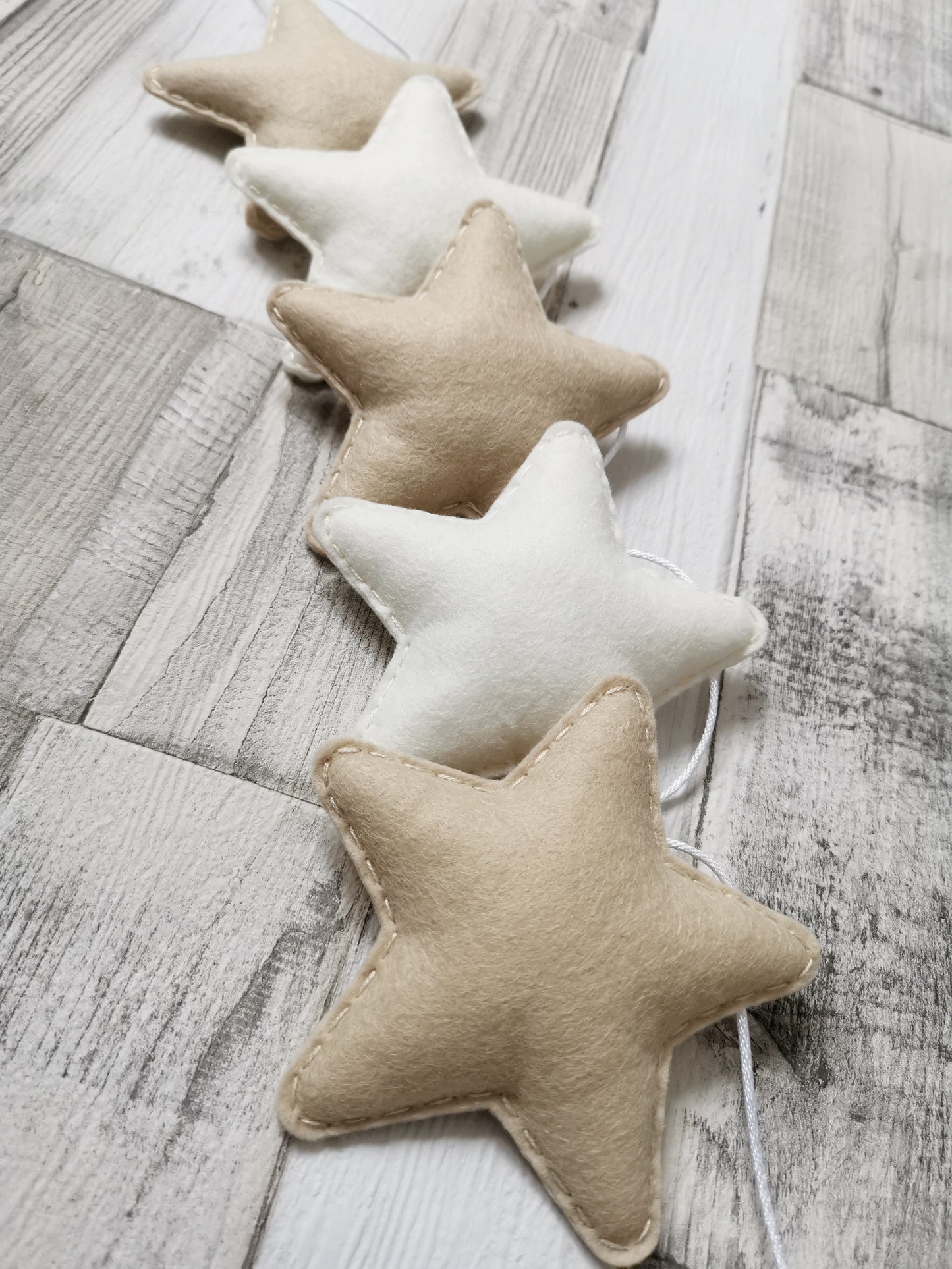 Beige & Cream Stars Bunting