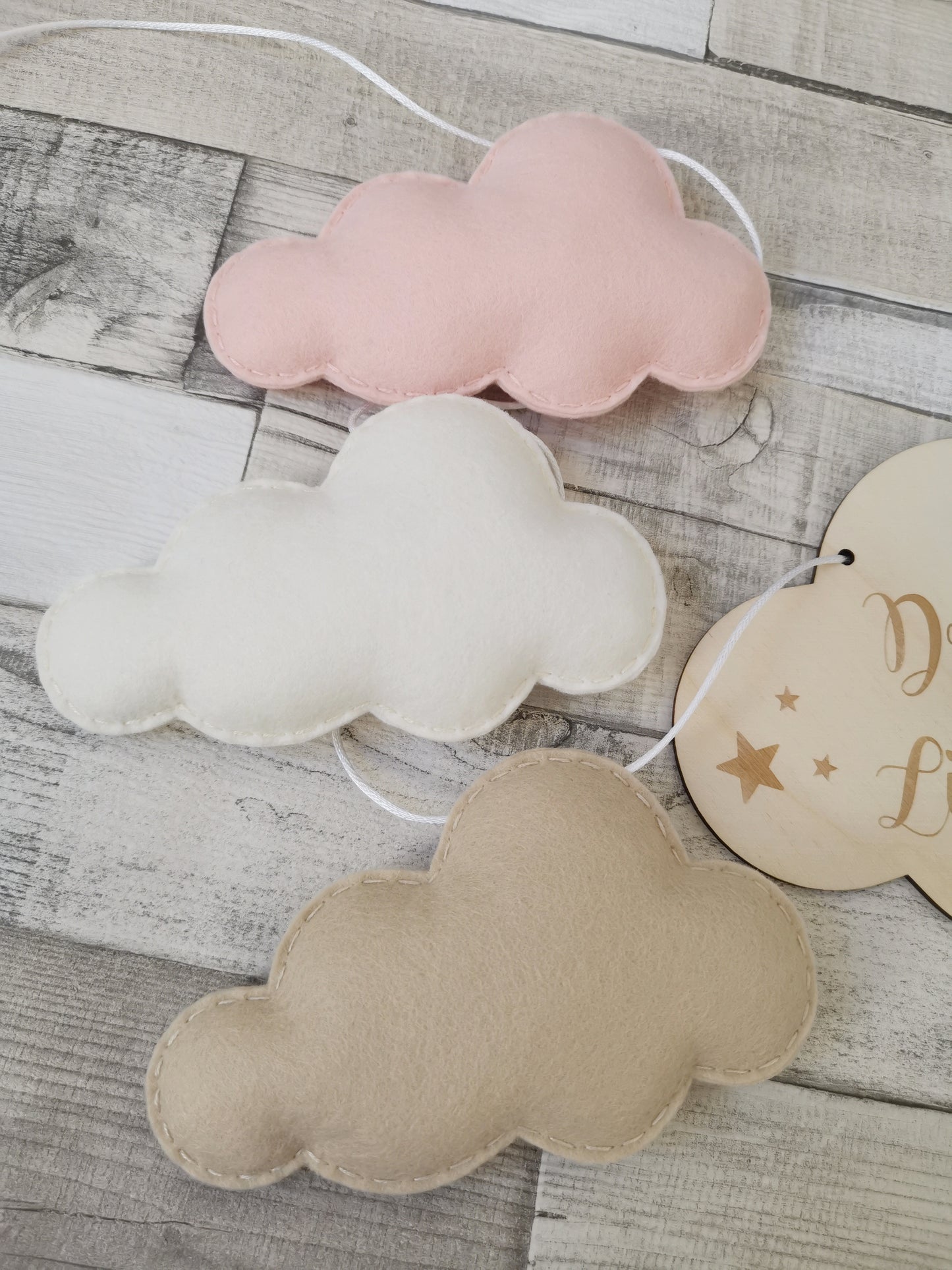 Dream Big Little One Cloud Bunting Nursery Decor, Neutral Nursery Decor, Cloud Theme Nursery