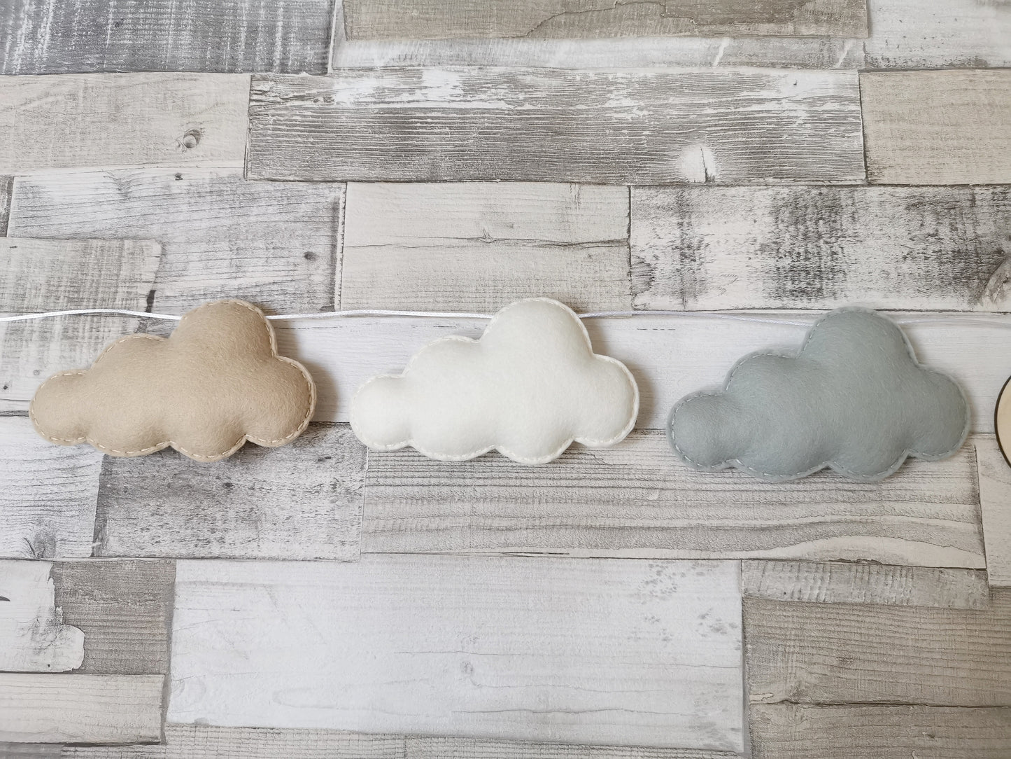 Dream Big Little One Cloud Bunting Nursery Decor, Neutral Nursery Decor, Cloud Theme Nursery