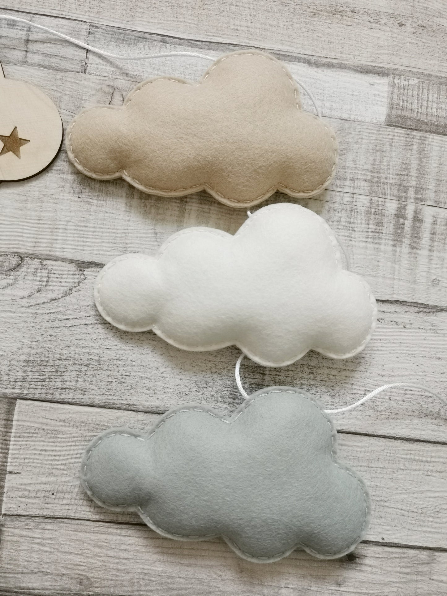 Dream Big Little One Cloud Bunting Nursery Decor, Neutral Nursery Decor, Cloud Theme Nursery