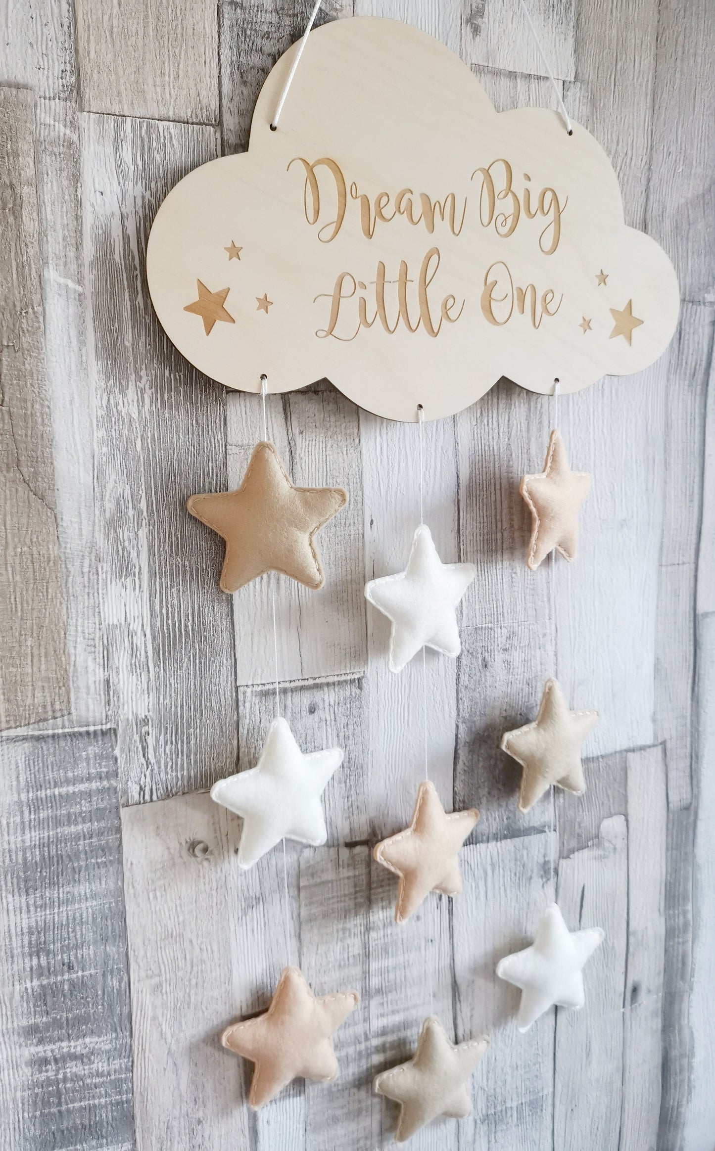 Nursery Cloud Mobile - Beige, Cream & Fawn Stars Dream Big Cloud Wall Mobile, Cloud Nursery Decor, Clouds & Stars Nursery Decor, Baby Nursery Mobile, Nursery Mobile, Cloud Theme Nursery, Neutral Nursery Decor, Baby Room Decor, Nursery Wall Art, Star Theme Nursery