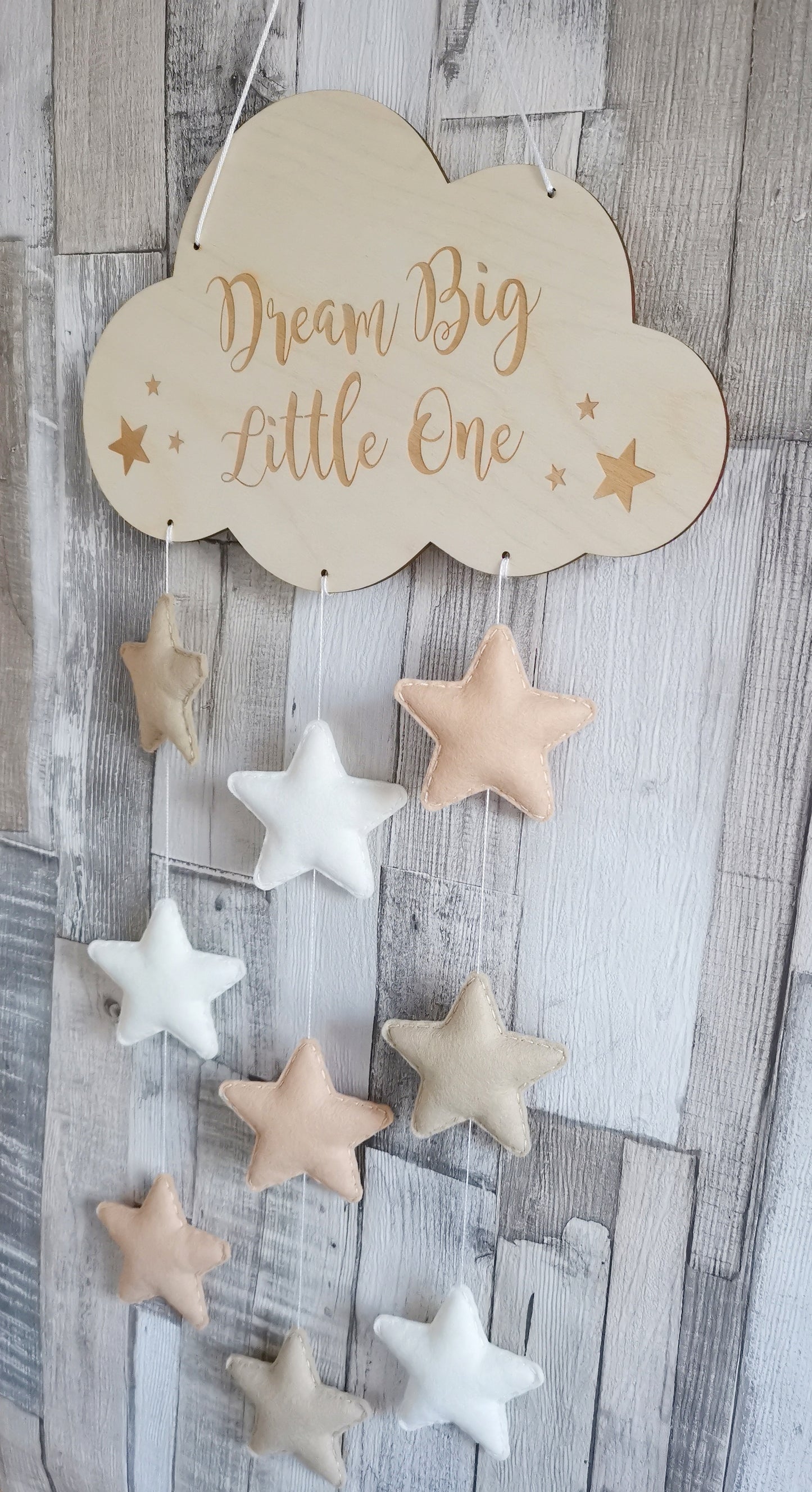 Nursery Cloud Mobile - Beige, Cream & Fawn Stars Dream Big Cloud Wall Mobile, Cloud Nursery Decor, Clouds & Stars Nursery Decor, Baby Nursery Mobile, Nursery Mobile, Cloud Theme Nursery, Neutral Nursery Decor, Baby Room Decor, Nursery Wall Art, Star Theme Nursery