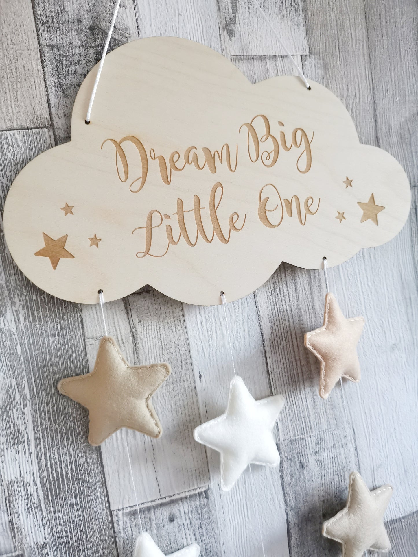 Nursery Cloud Mobile - Beige, Cream & Fawn Stars Dream Big Cloud Wall Mobile, Cloud Nursery Decor, Clouds & Stars Nursery Decor, Baby Nursery Mobile, Nursery Mobile, Cloud Theme Nursery, Neutral Nursery Decor, Baby Room Decor, Nursery Wall Art, Star Theme Nursery