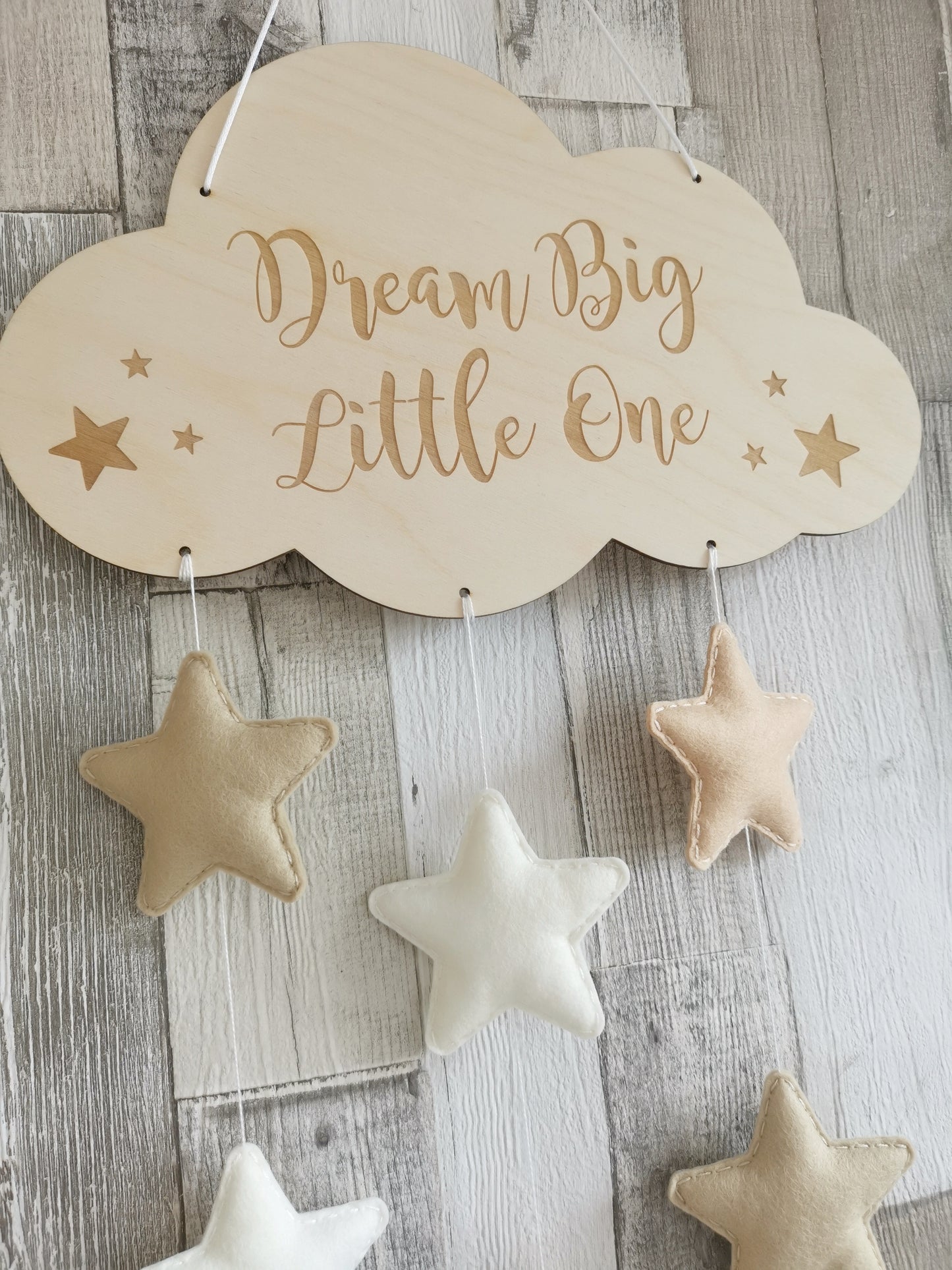 Nursery Cloud Mobile - Beige, Cream & Fawn Stars Dream Big Cloud Wall Mobile, Cloud Nursery Decor, Clouds & Stars Nursery Decor, Baby Nursery Mobile, Nursery Mobile, Cloud Theme Nursery, Neutral Nursery Decor, Baby Room Decor, Nursery Wall Art, Star Theme Nursery