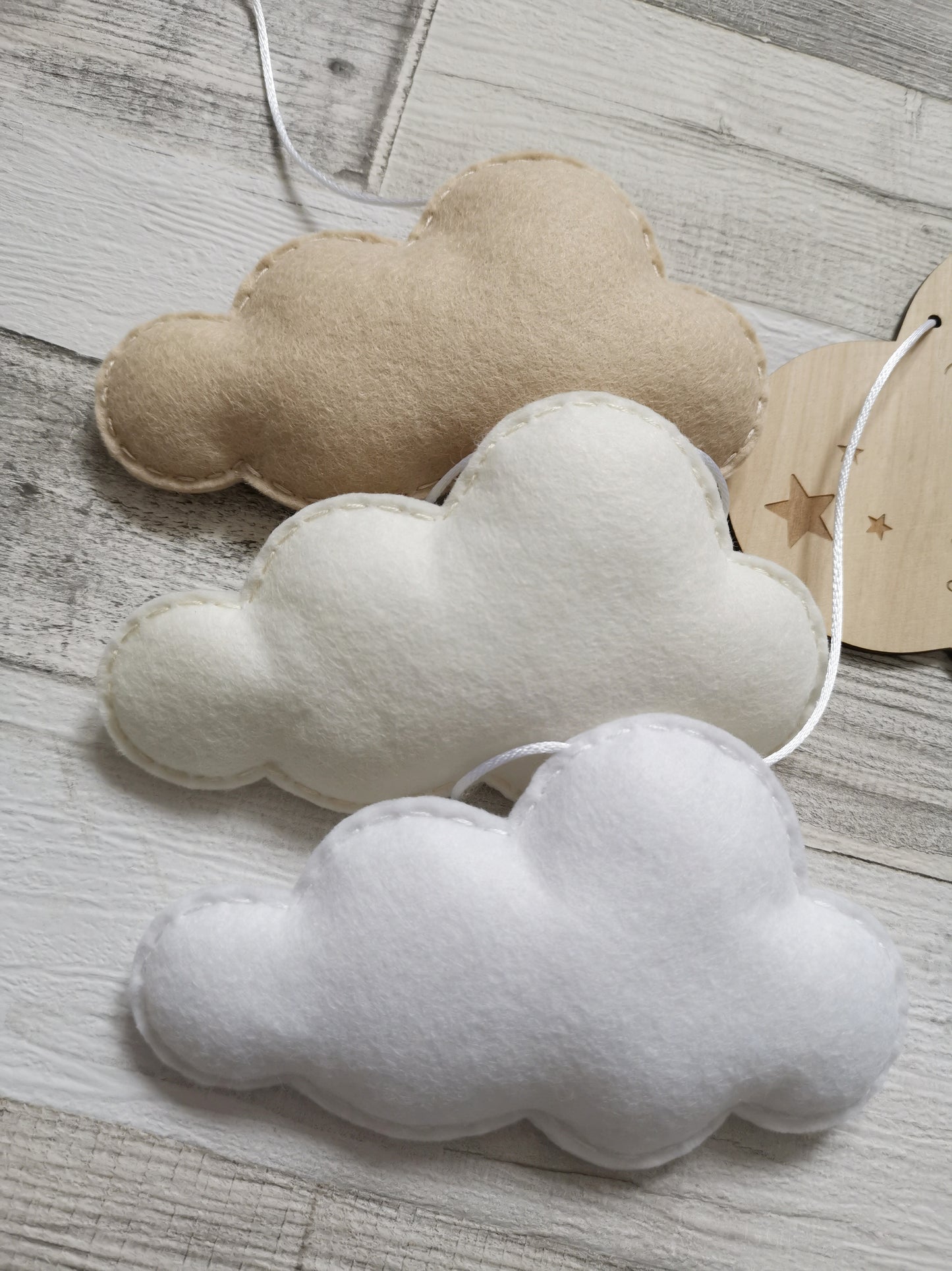 Dream Big Little One Cloud Bunting Nursery Decor, Neutral Nursery Decor, Cloud Theme Nursery