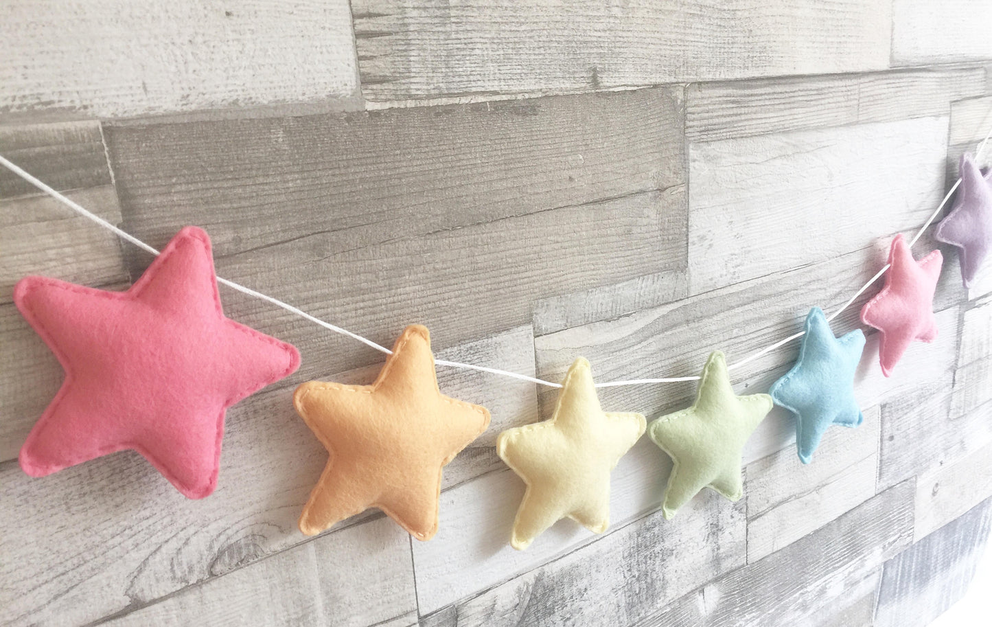 Pastel Rainbow Stars Bunting