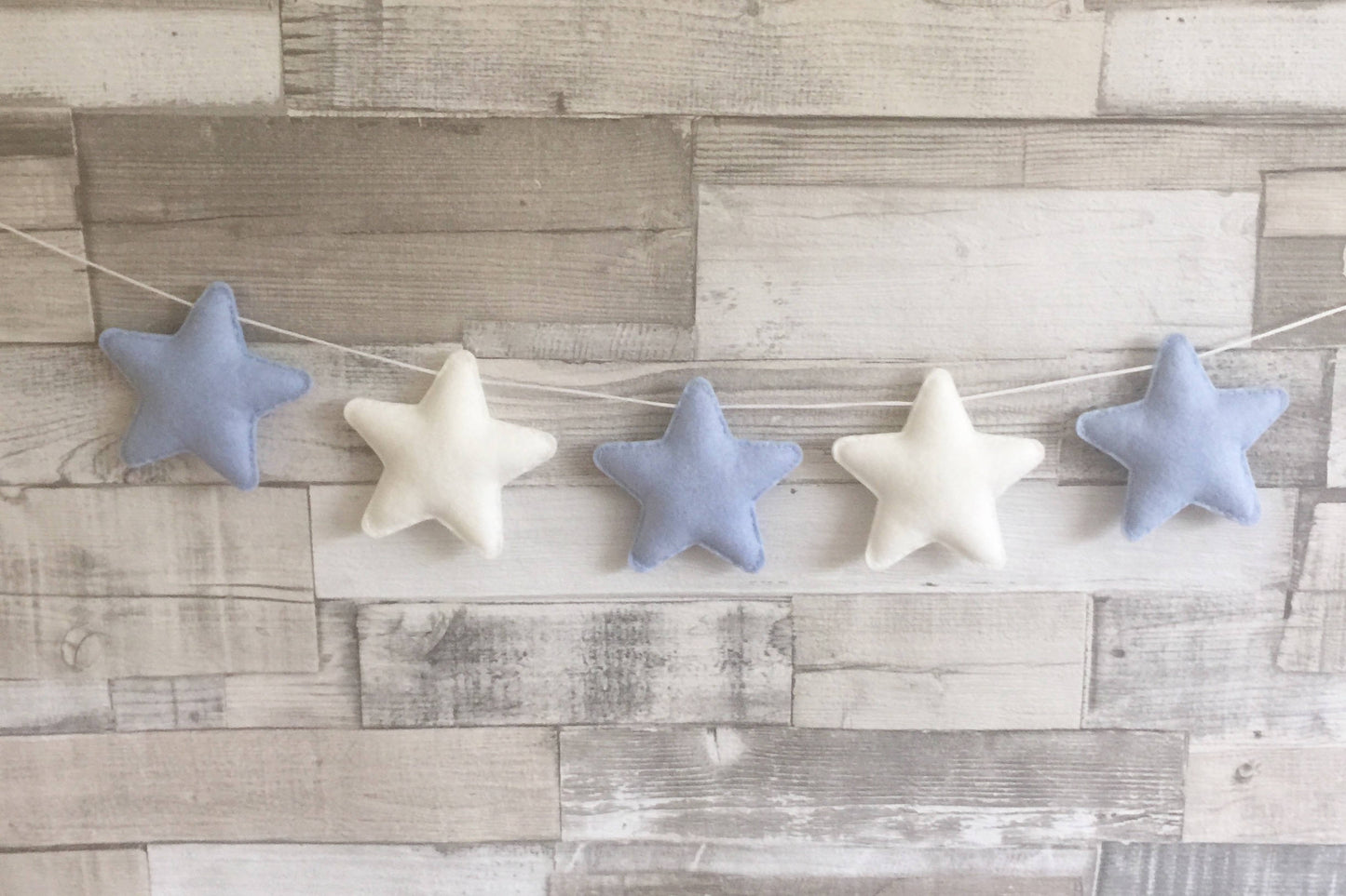 Baby Blue & White Stars Bunting