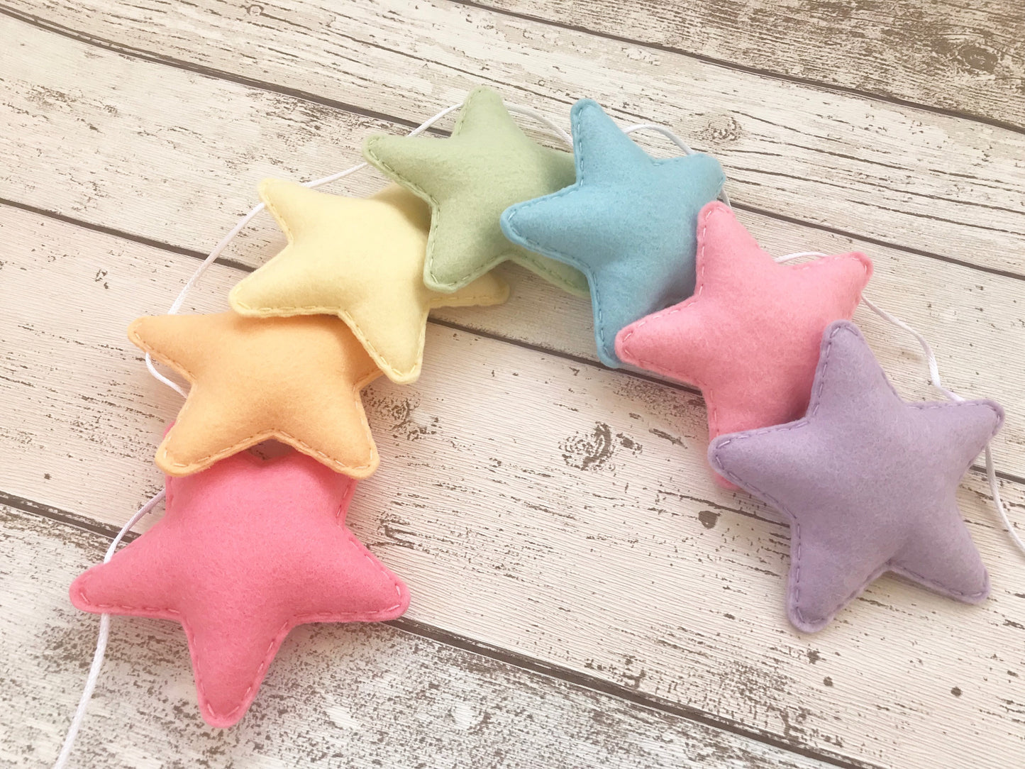 Pastel Rainbow Stars Bunting