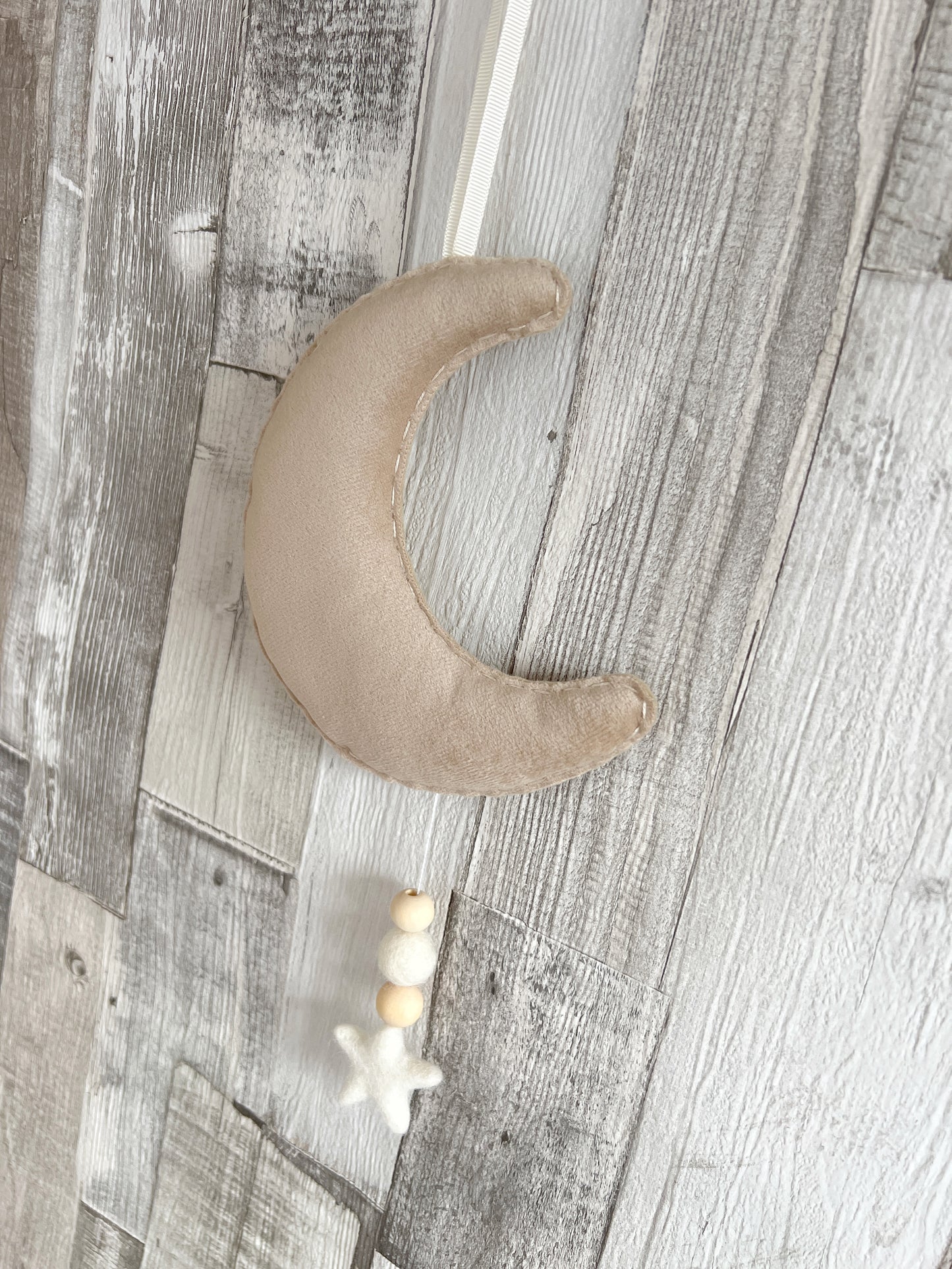 Mini Velvet Moon & Star Hanging Decoration
