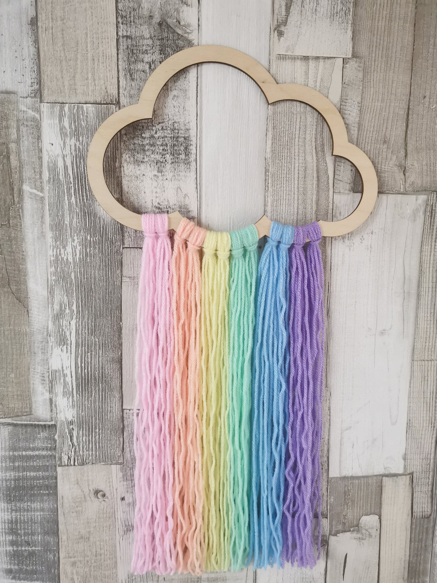 Pastel Rainbow Plain Cloud Wall Hanger