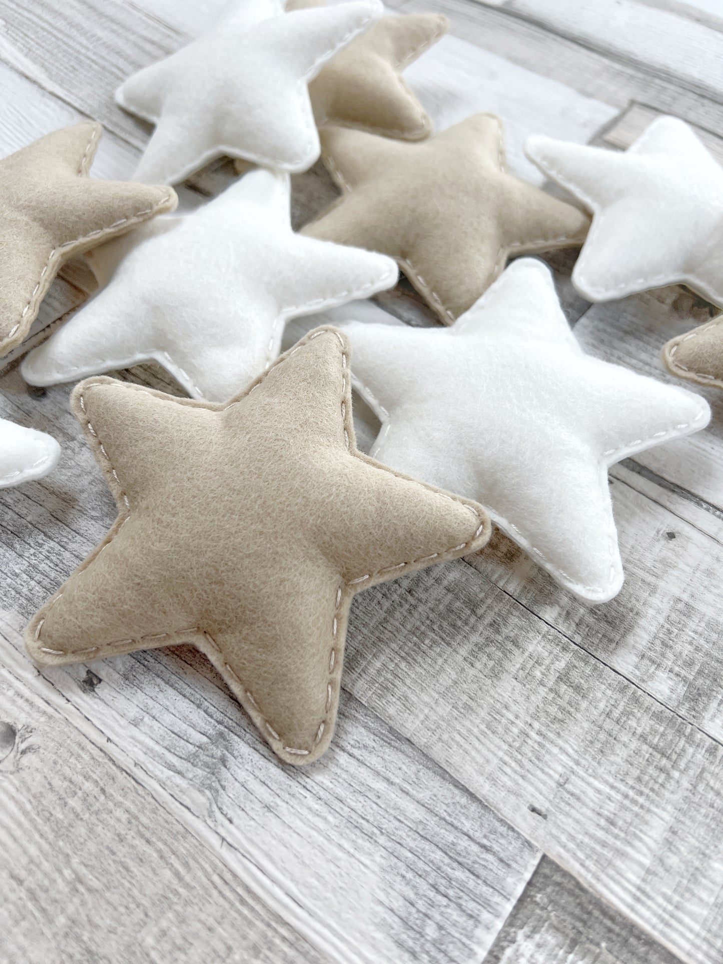 Beige & Cream Stars Bunting