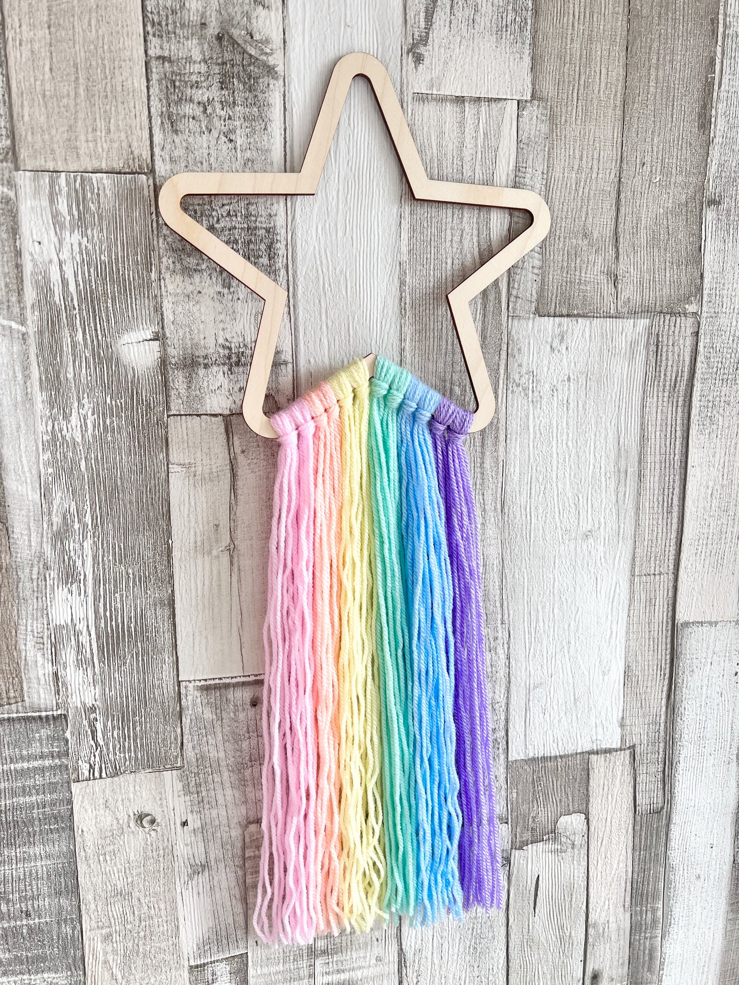Pastel Rainbow Star Wall Hanger