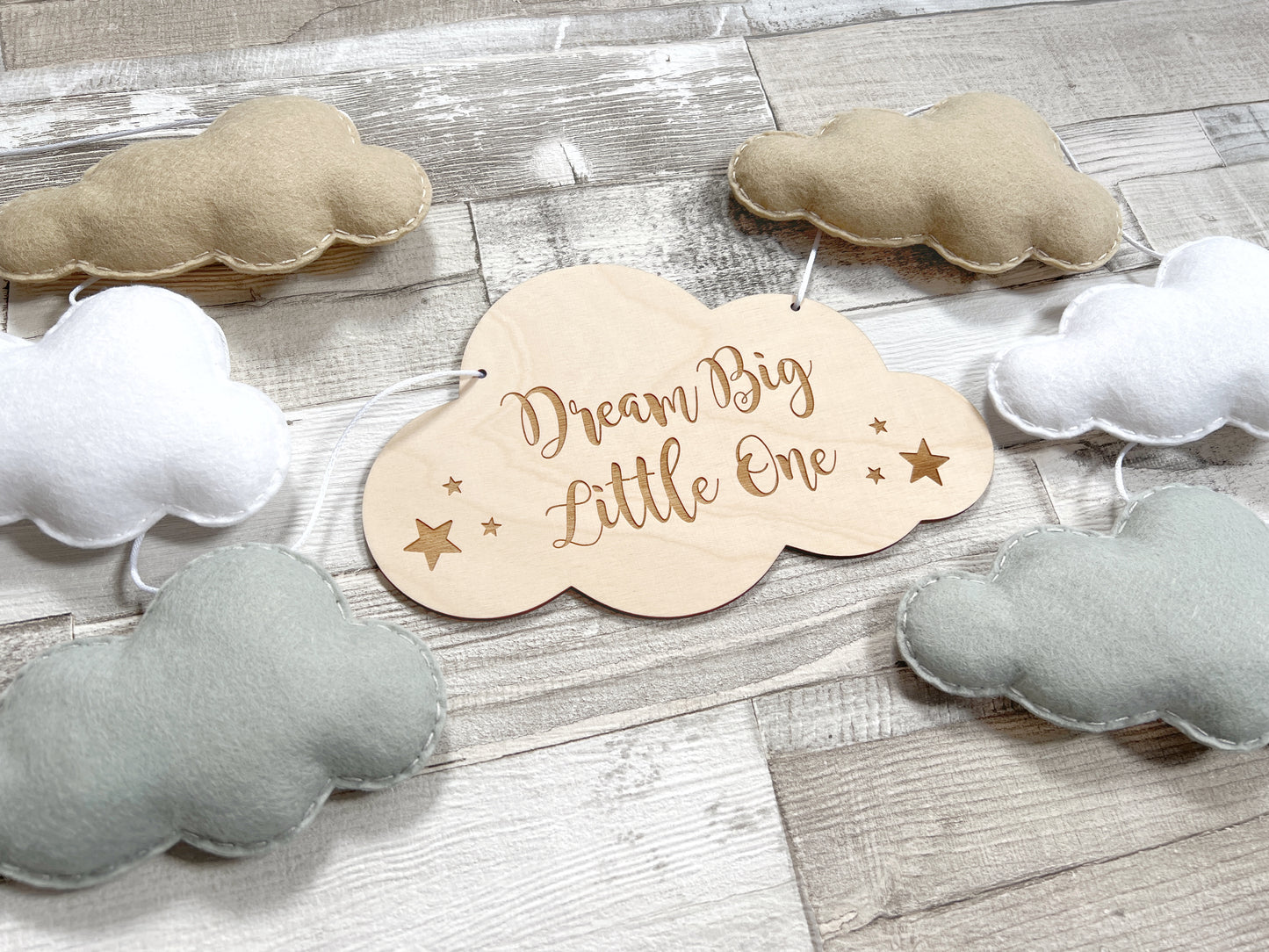 Dream Big Little One Cloud Bunting