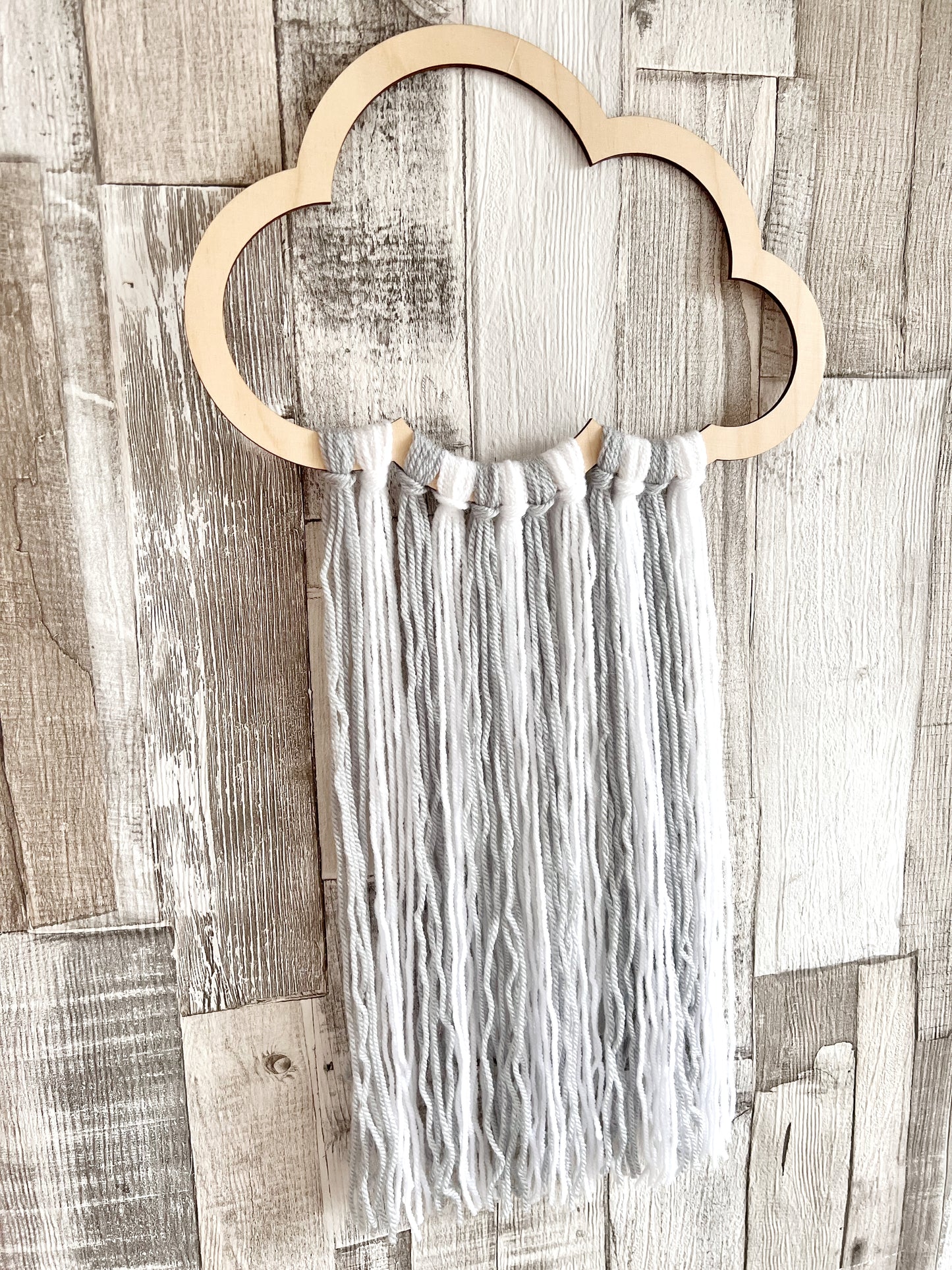 Grey & White Cloud Wall Hanger