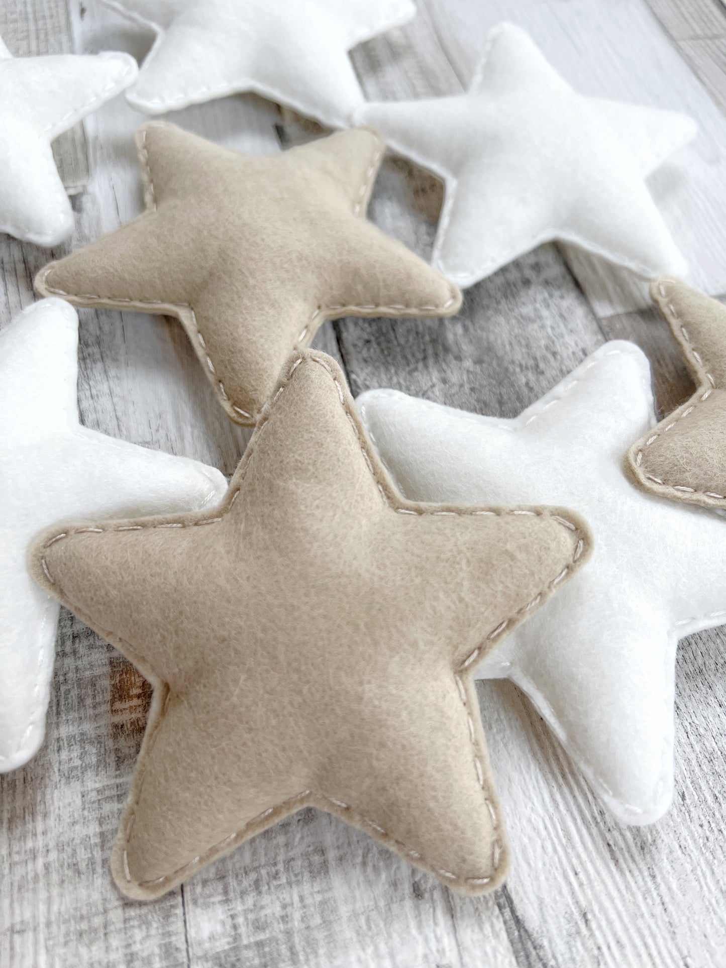 Beige & Cream Stars Bunting