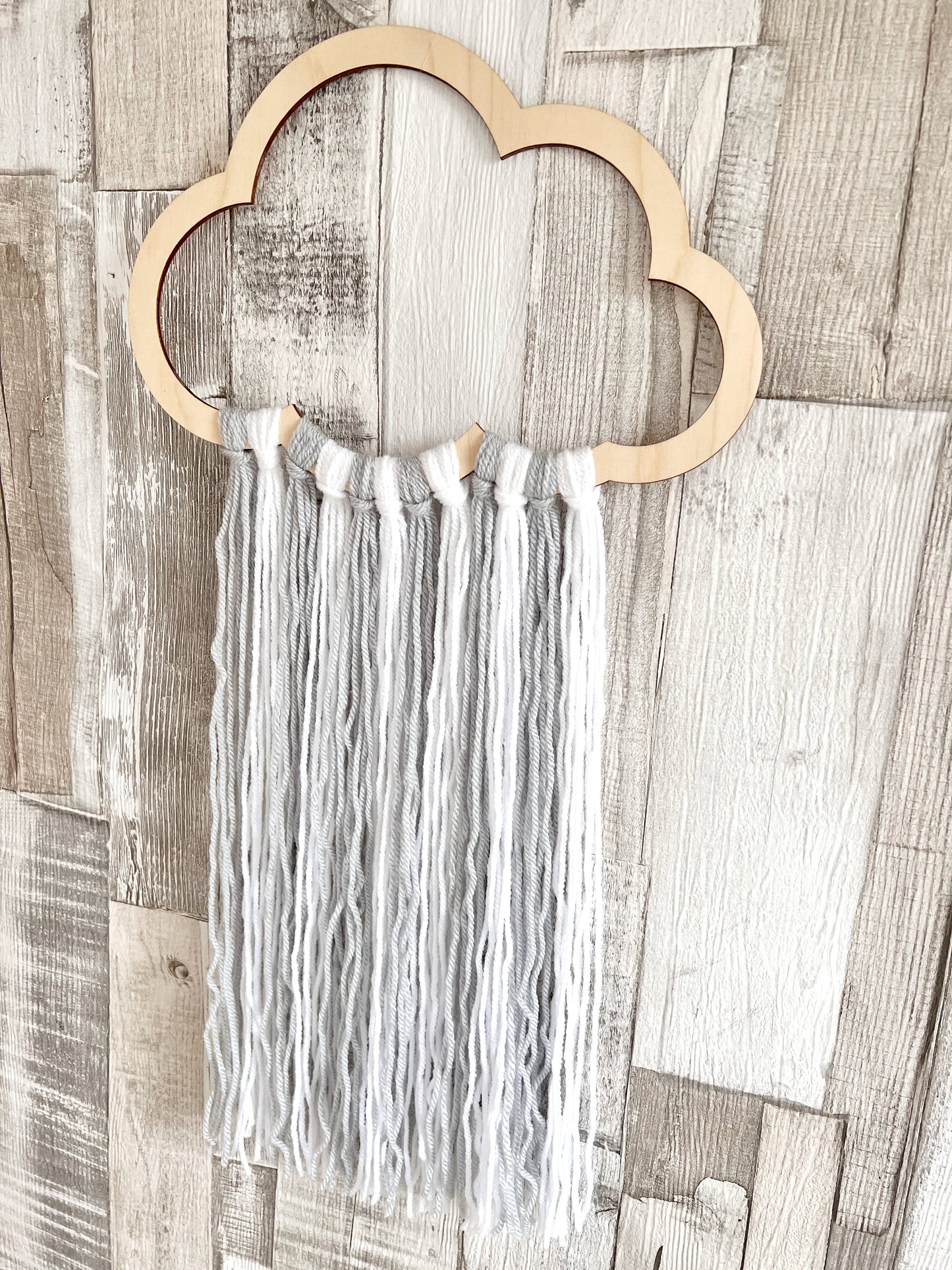 Grey & White Cloud Wall Hanger