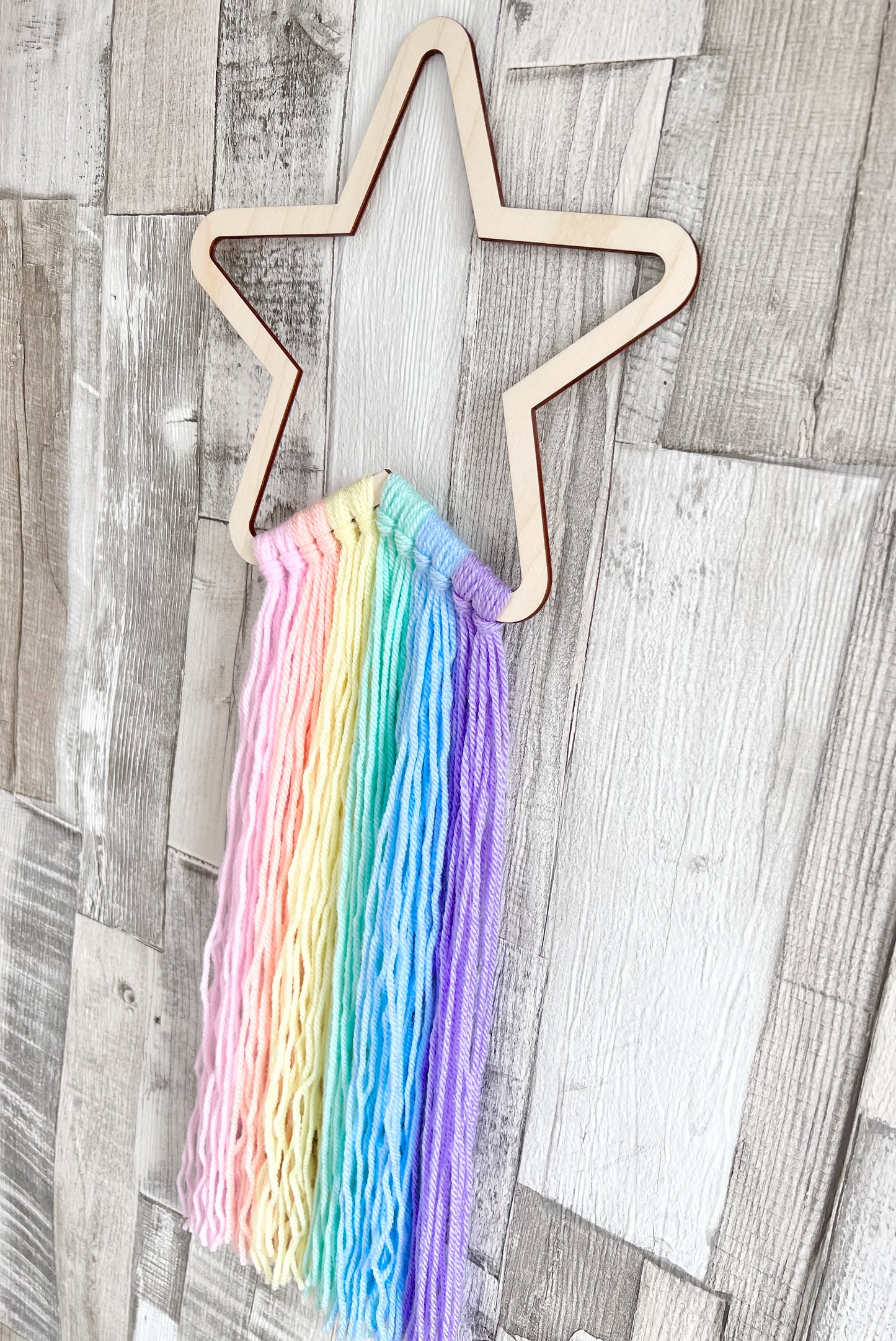 Pastel Rainbow Star Wall Hanger