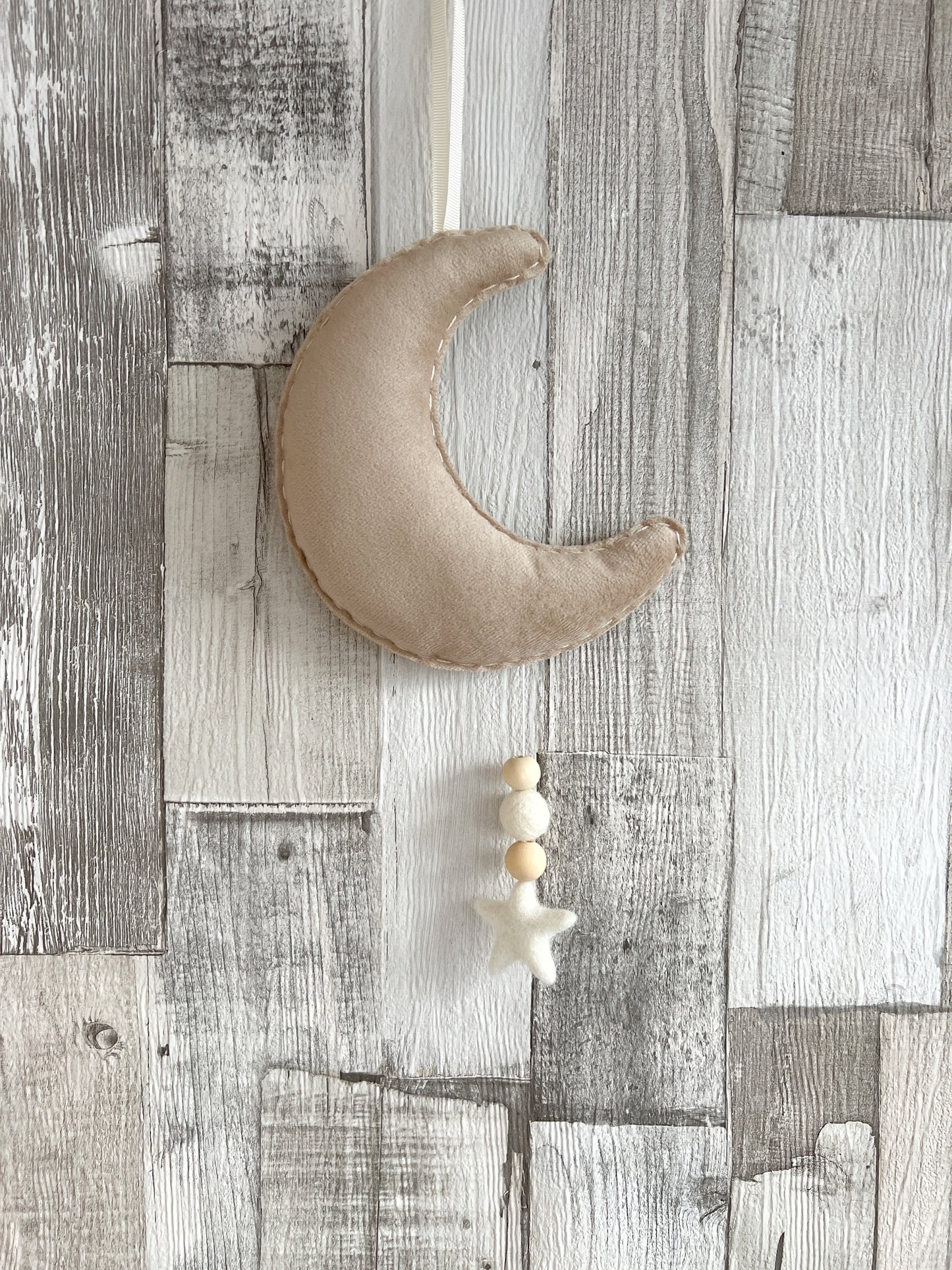 Mini Velvet Moon & Star Hanging Decoration