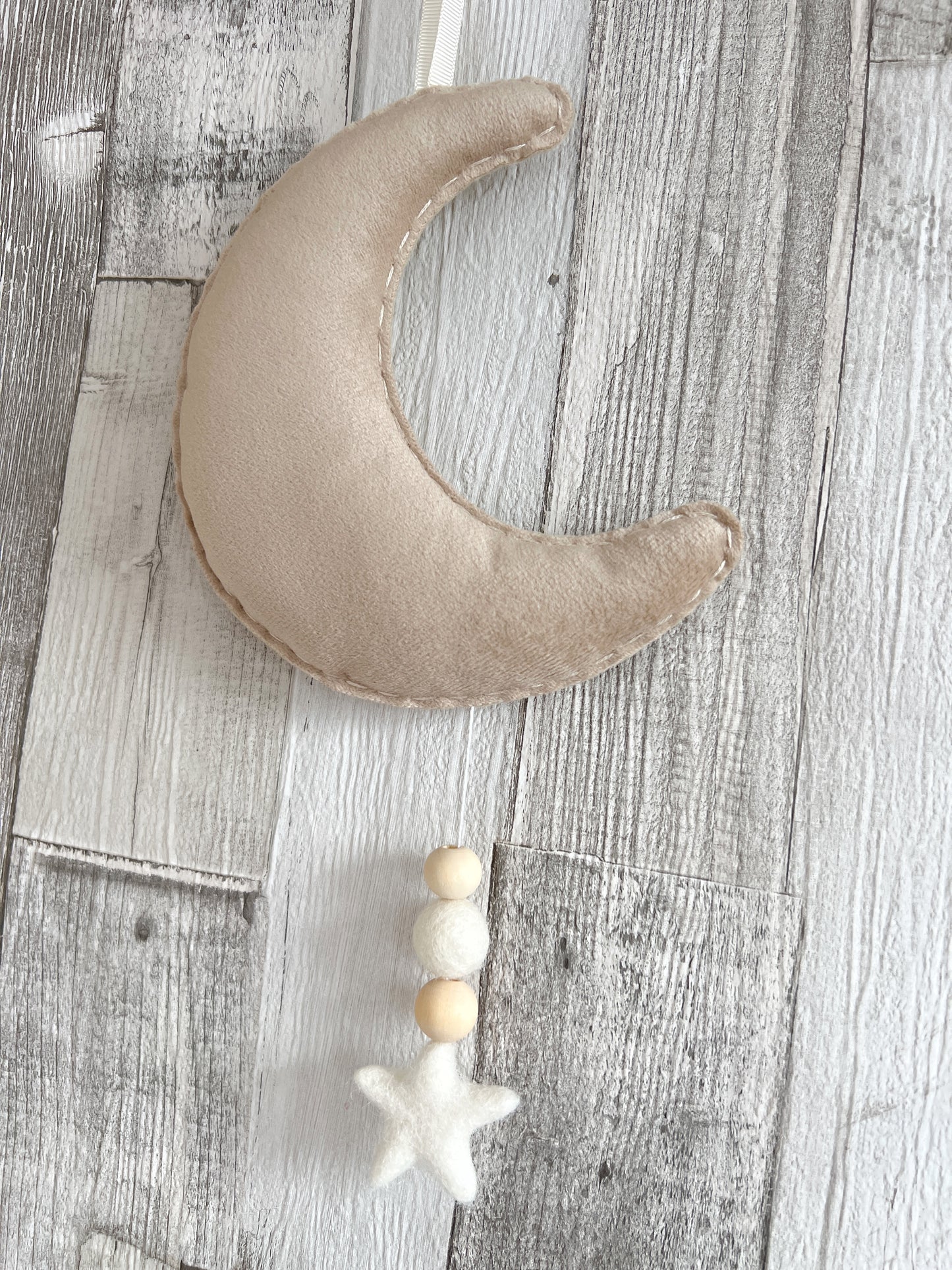 Mini Velvet Moon & Star Hanging Decoration