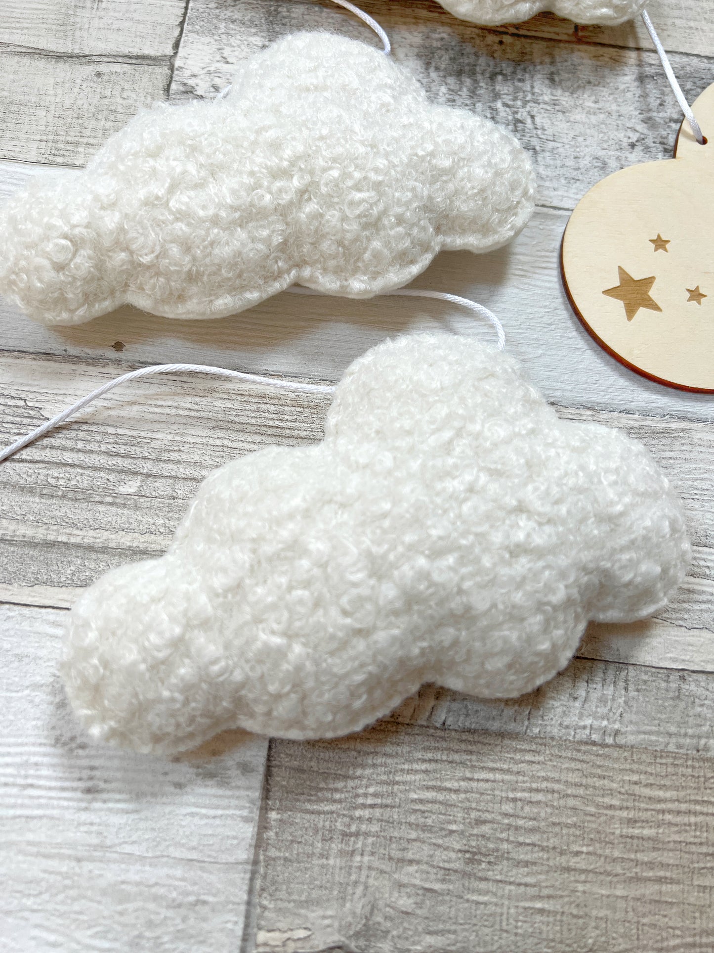 Dream Big Little One Cloud Bunting - Bouclé Clouds
