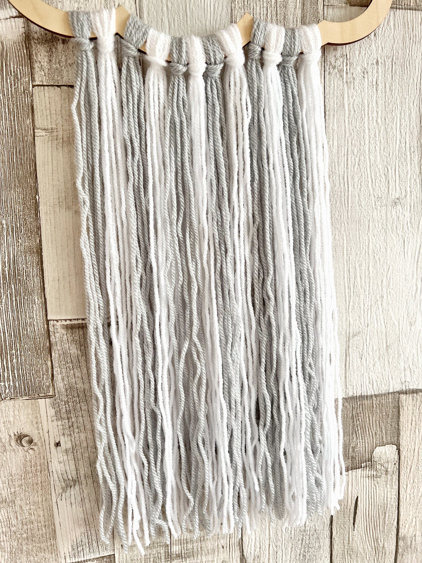 Grey & White Cloud Wall Hanger