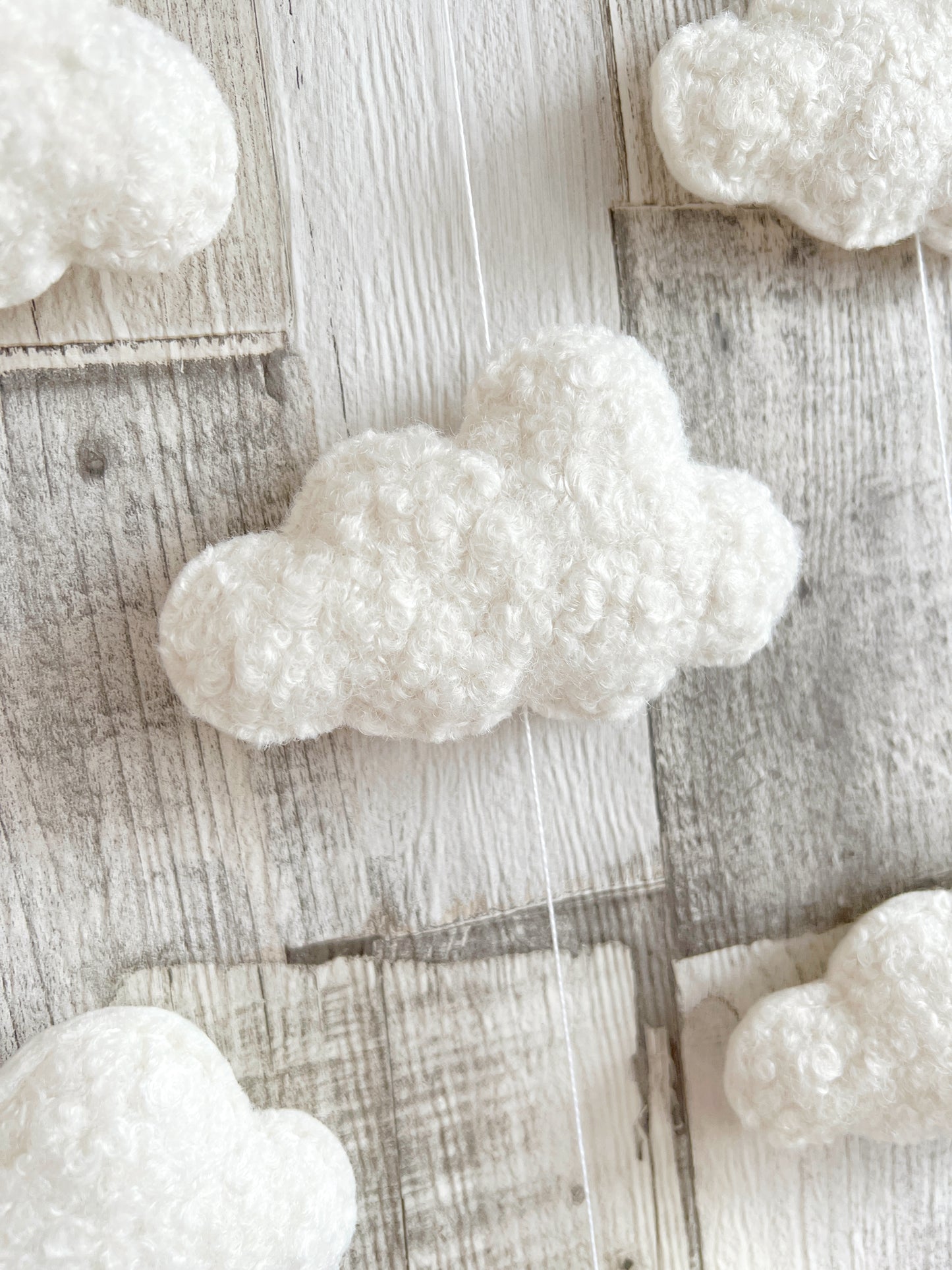 Dream Big Little One Cloud Wall Mobile - Bouclé Clouds