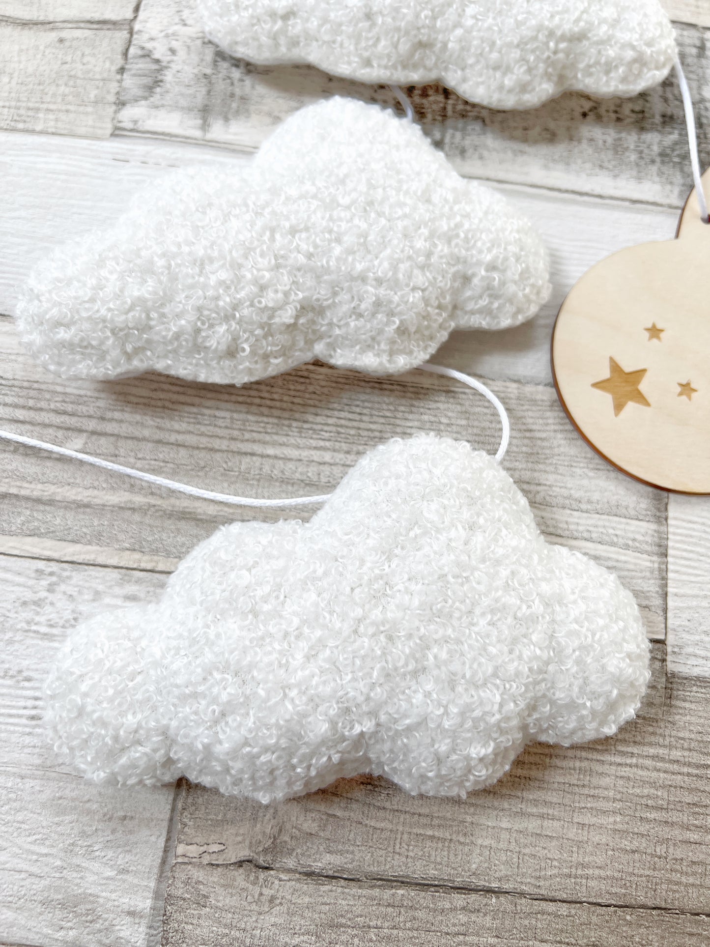 Dream Big Little One Cloud Bunting - Bouclé Clouds