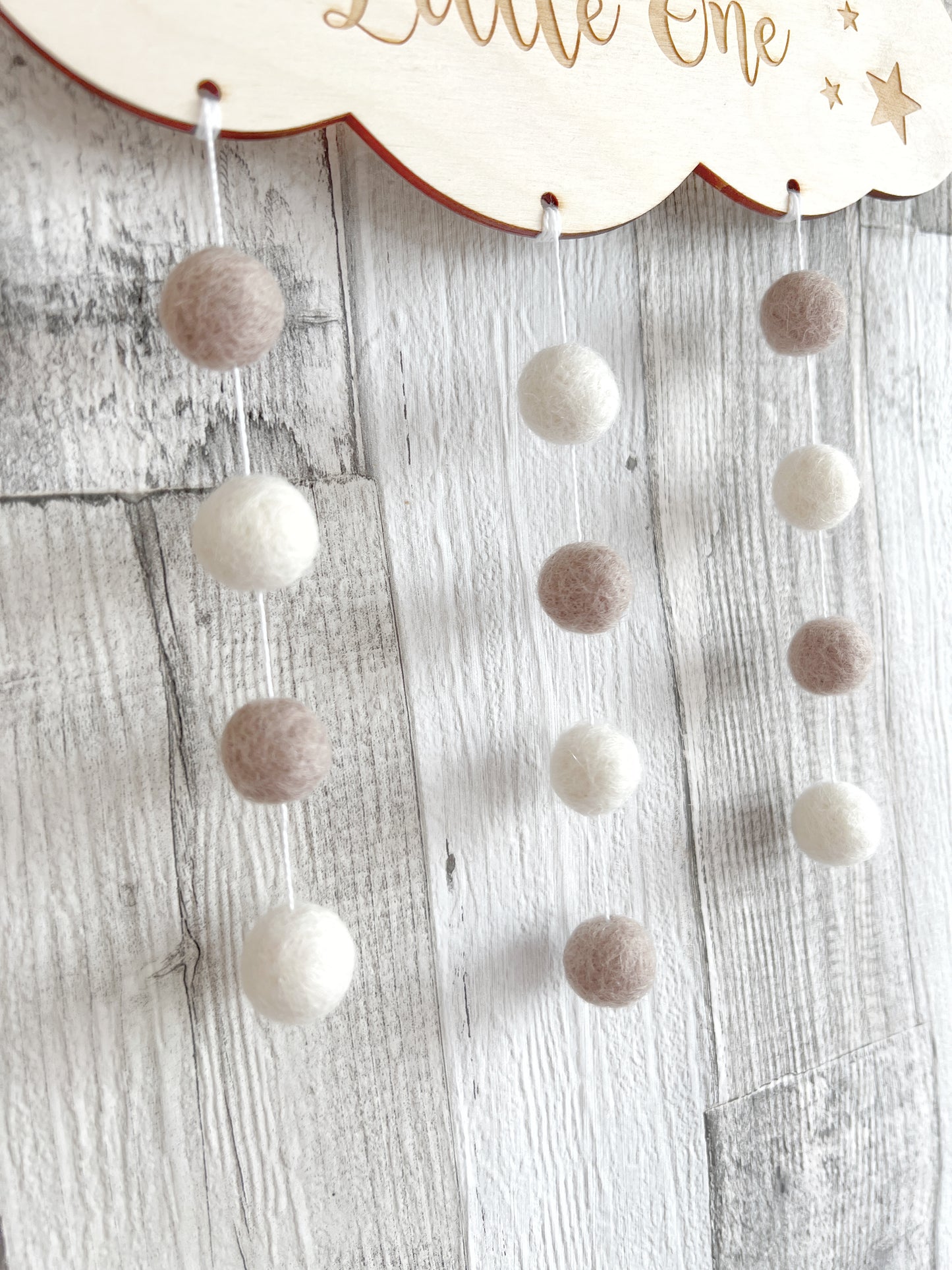 Dream Big Little One Mini Felt Ball Wall Mobile