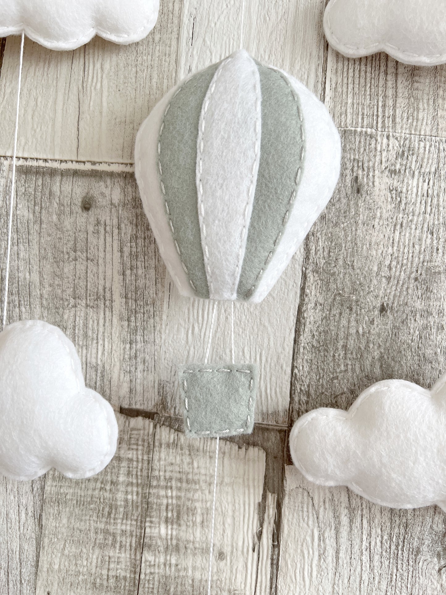 Dream Big Little One Cloud Wall Mobile - Hot Air Balloon & Clouds