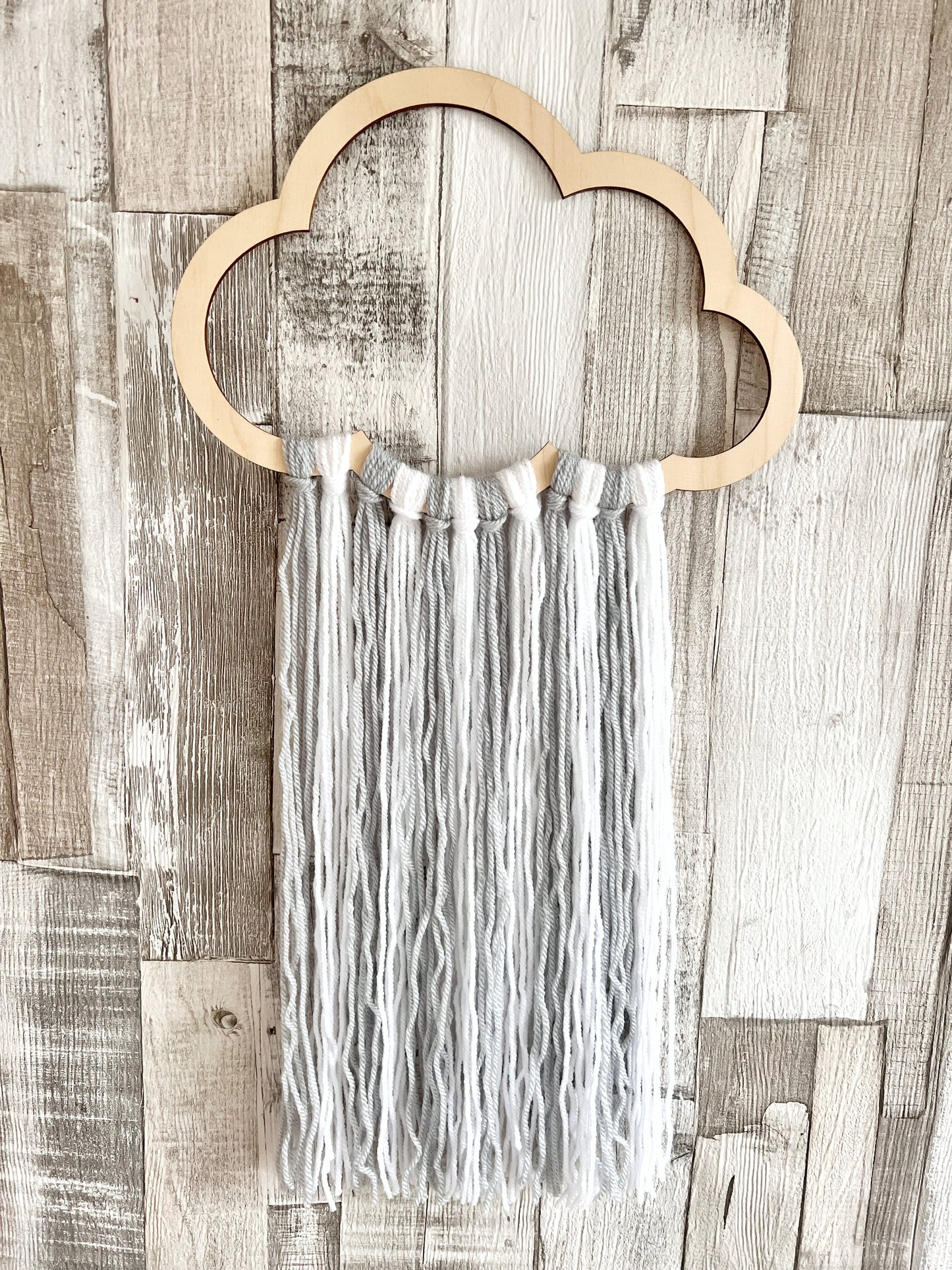 Grey & White Cloud Wall Hanger