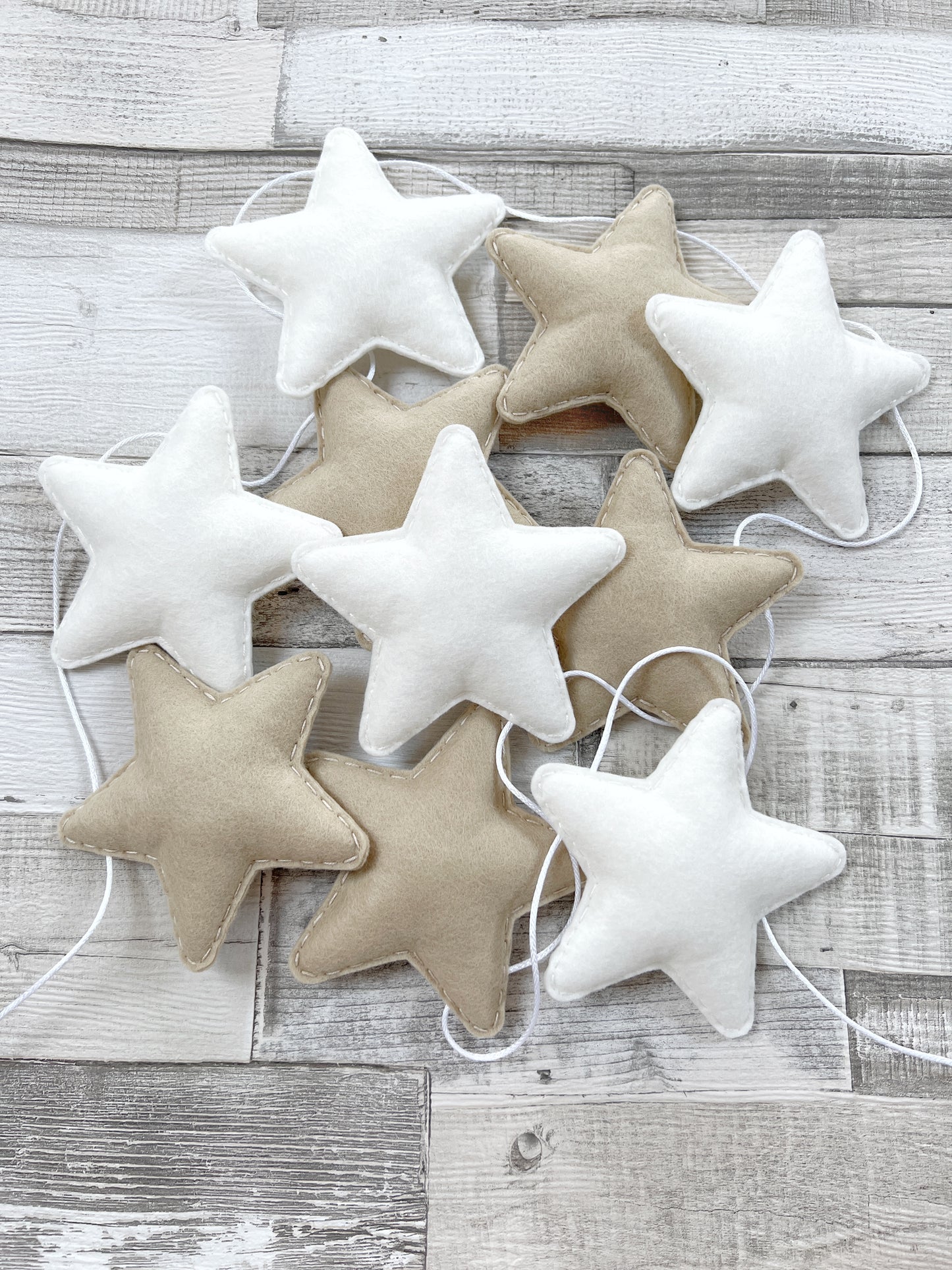 Beige & Cream Stars Bunting