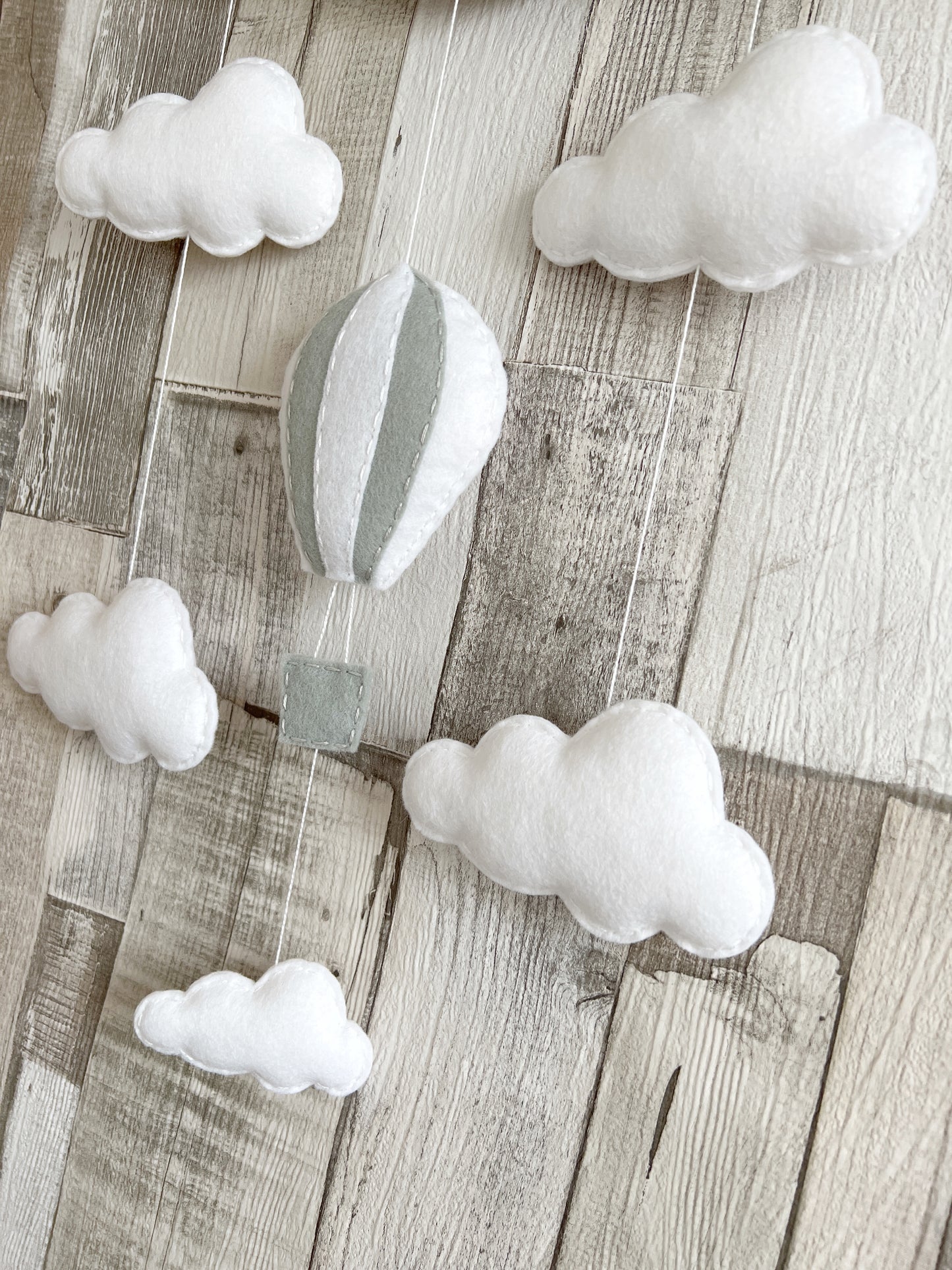 Dream Big Little One Cloud Wall Mobile - Hot Air Balloon & Clouds
