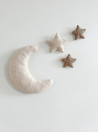 Large Individual Bouclé Moon Wall Hanging Decoration