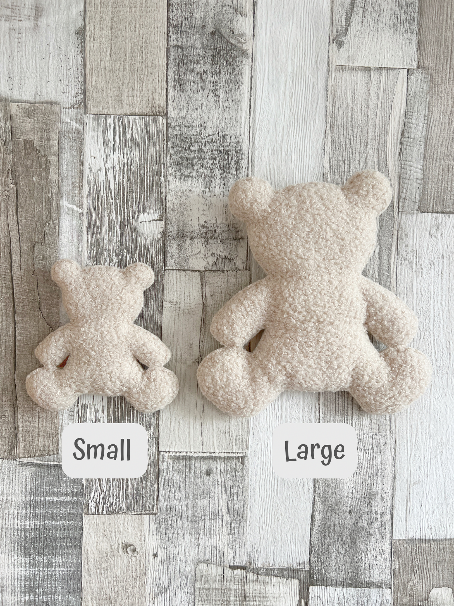 Large Individual Bouclé Teddy Bear Decoration