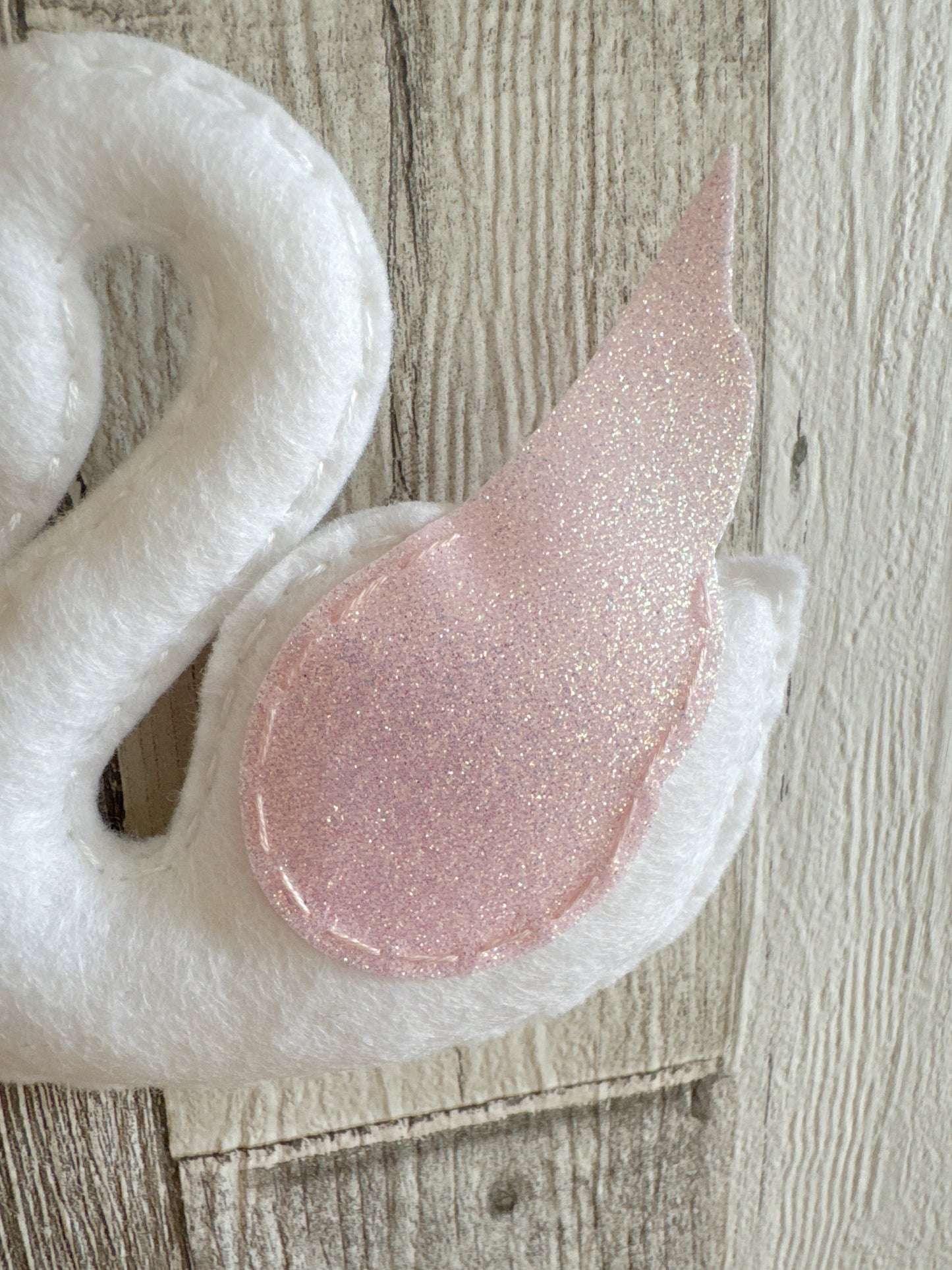 Small Individual Felt Swan Wall Hanging Decoration