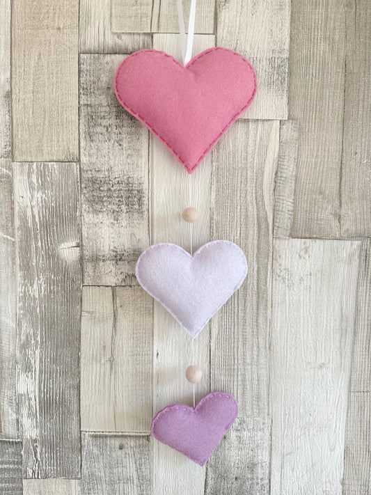 3 Hearts Hanging Decoration - READY TO POST