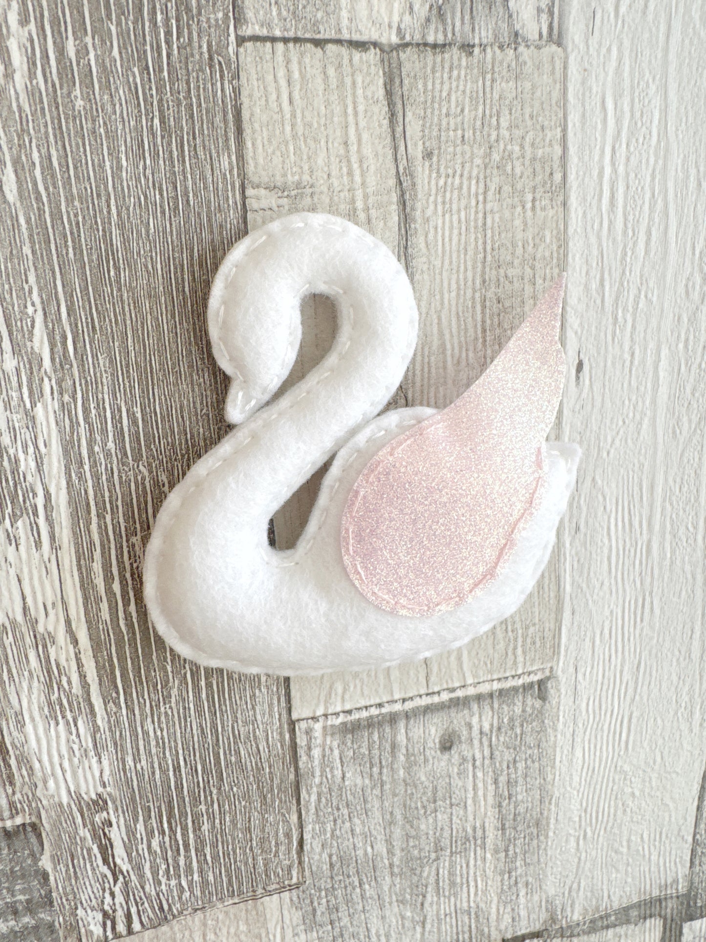 Small Individual Felt Swan Wall Hanging Decoration