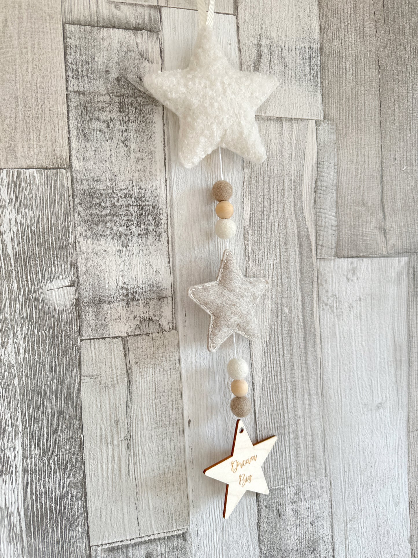 Bouclé Stars Dream Big Hanging Decoration