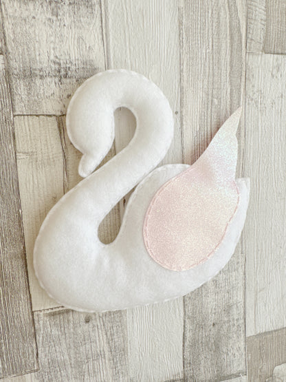 Large Individual Felt Swan Wall Hanging Decoration